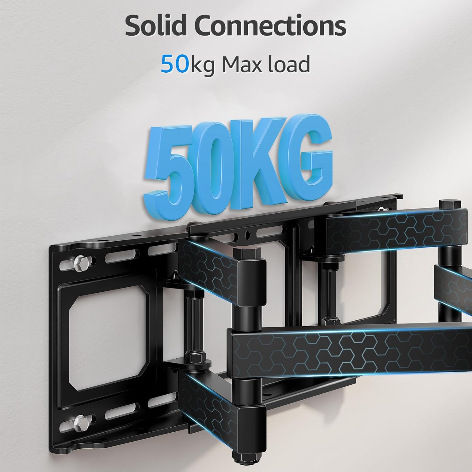 Detalle de MOUNTUP Full Motion TV Wall Bracket for 37–82 Inch TVs (Heavy Duty, Dual Arms, Swivel & Tilt) with Uploads up to 50kg