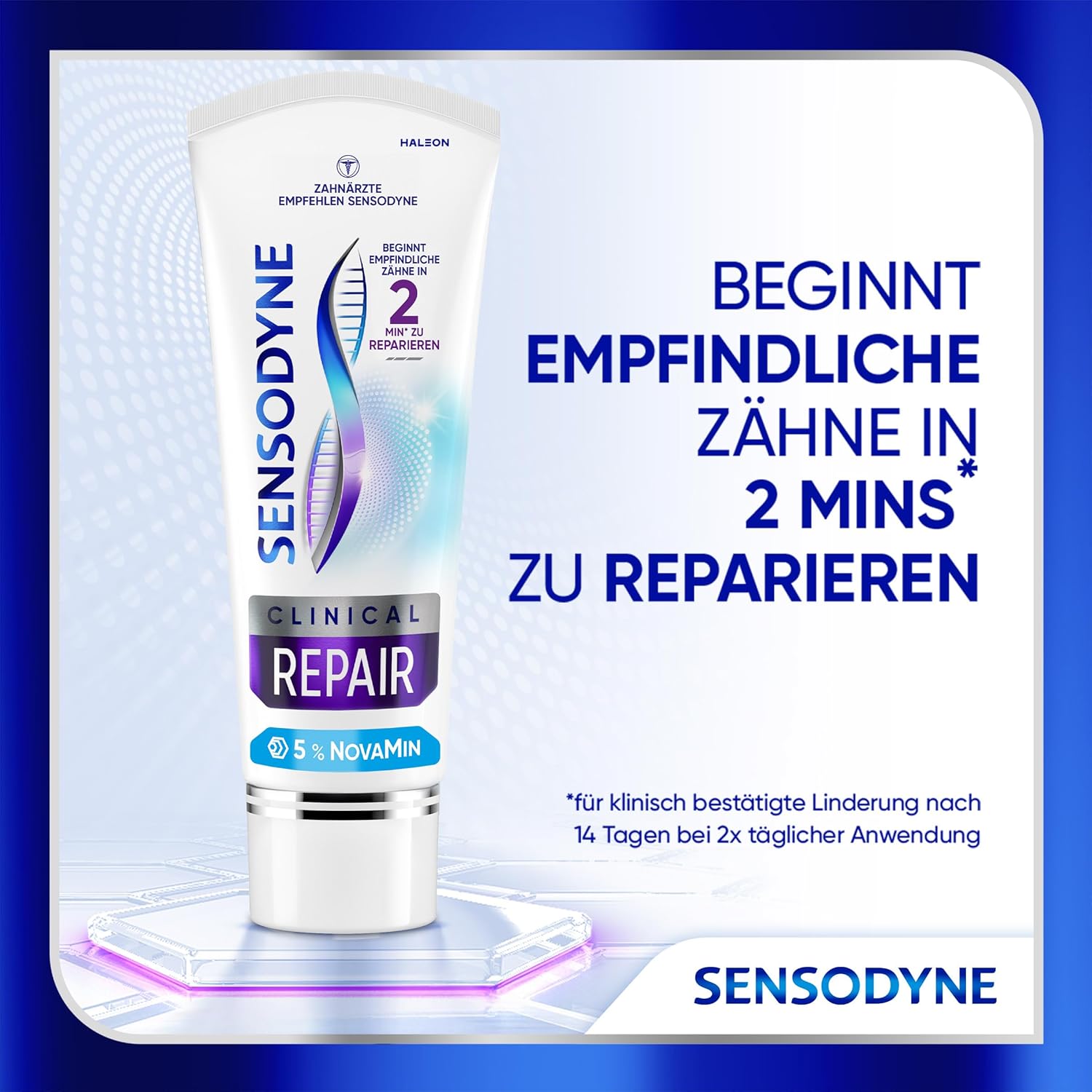 Detalle de Sensodyne Clinical Repair Zahnpasta 3×75 ml 🪥
