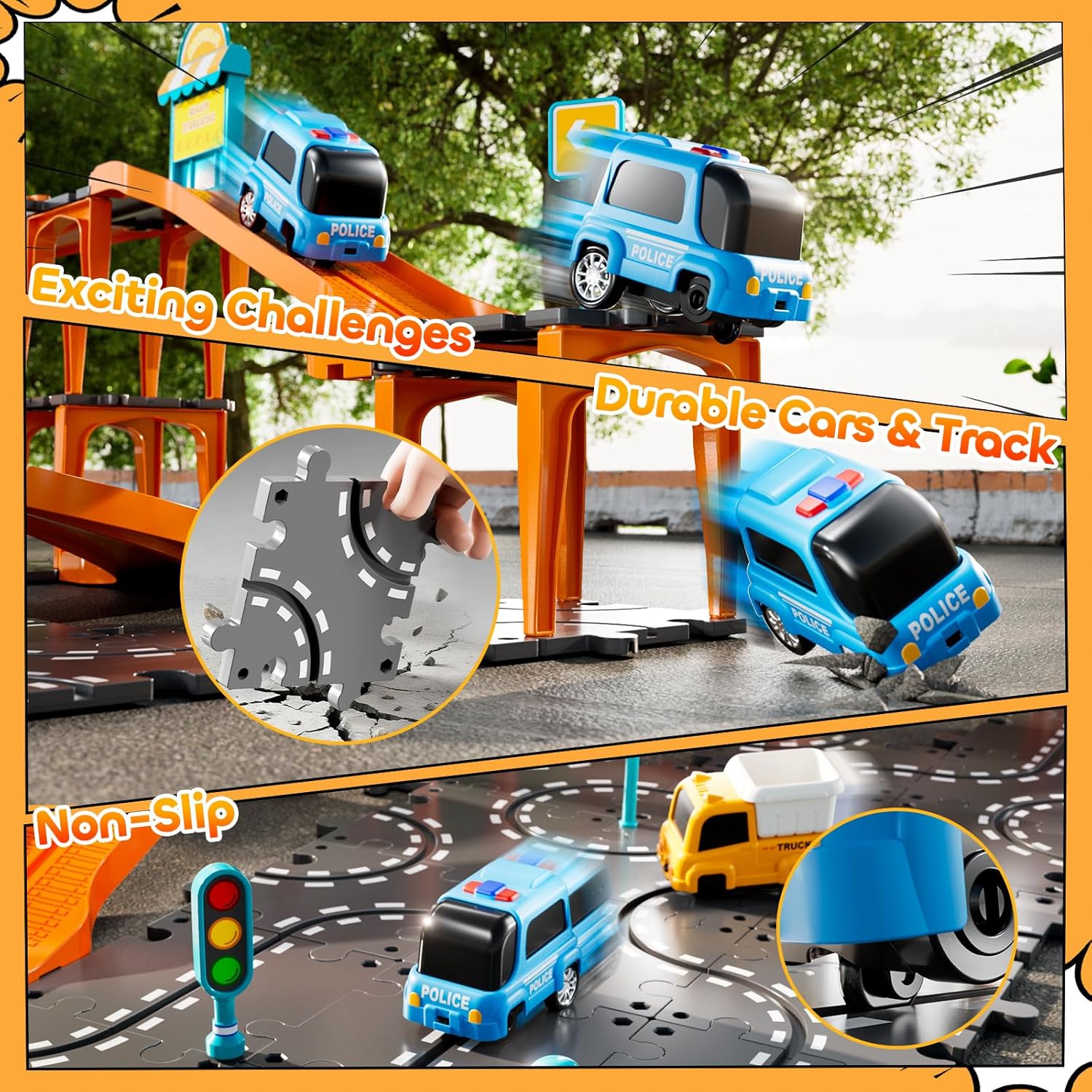 Thumbnail 3 de KIZONLY Puzzle Racer 4-Tier Car Track Set