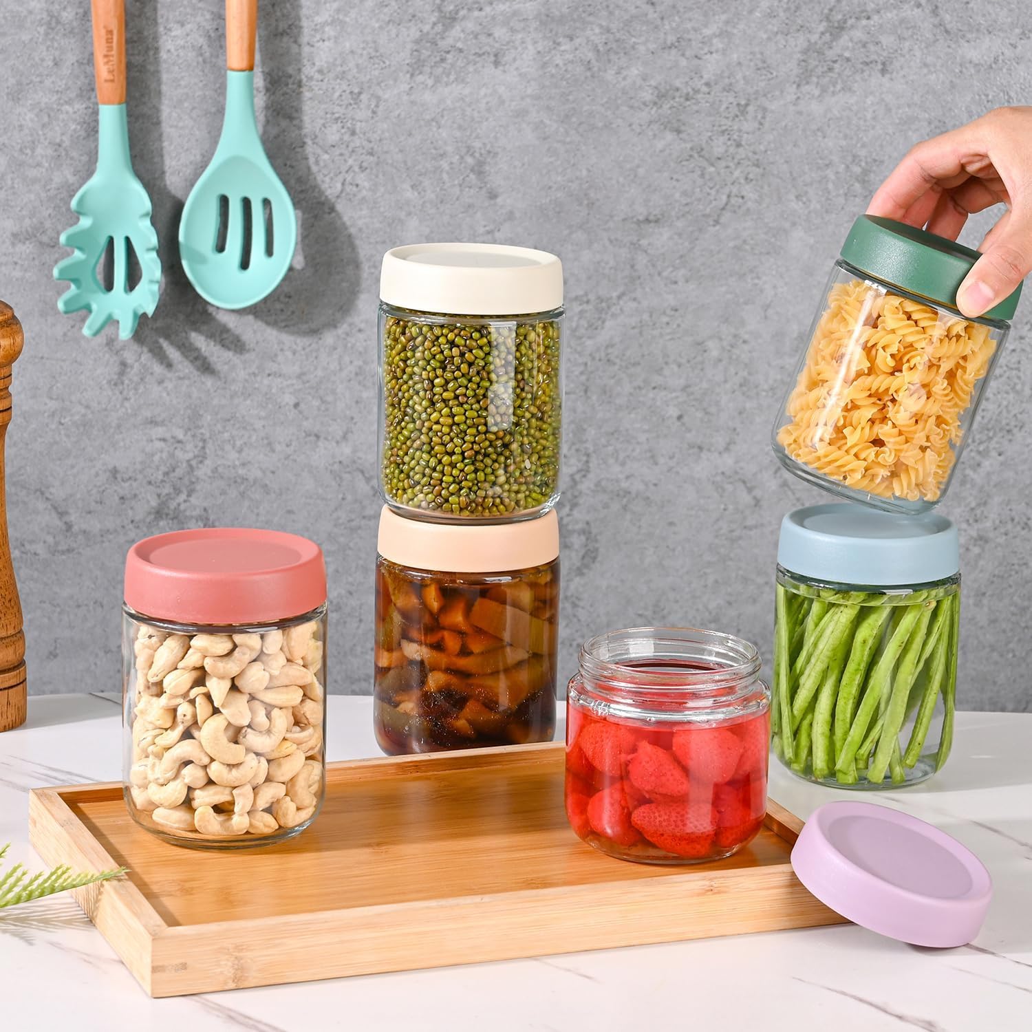 Thumbnail 3 de Artcochan Overnight Oats Jars with Lids, 16 oz Glass Mason Jars (6 Pack) – Airtight, Sturdy & Versatile