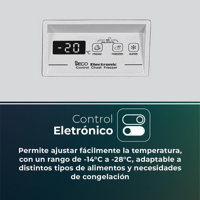 Detalle de Congelador SVAN SCH2002EDC 198 L Horizontal Blanco LED – Eficiencia y fiabilidad