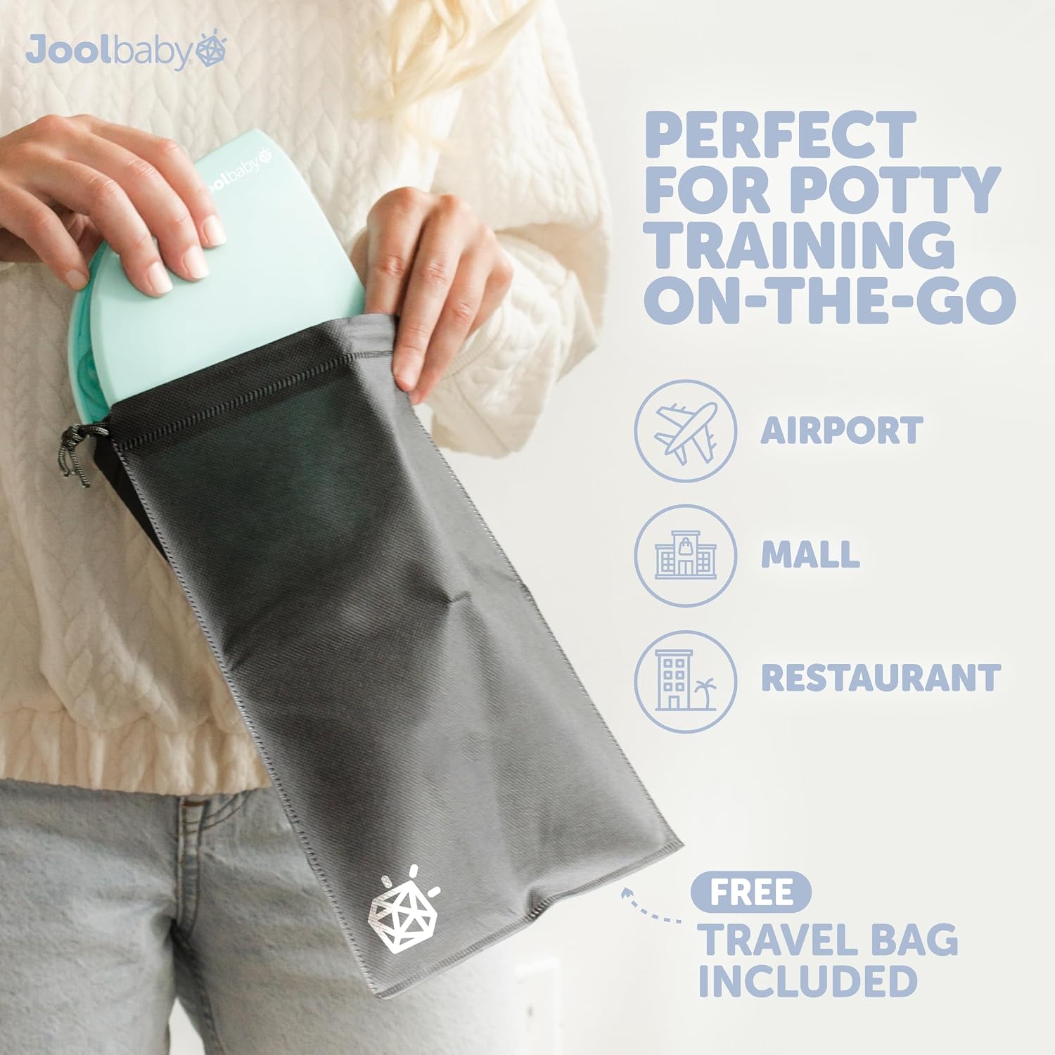 Detalle de Jool Baby Folding Travel Potty Seat for Girls Aqua