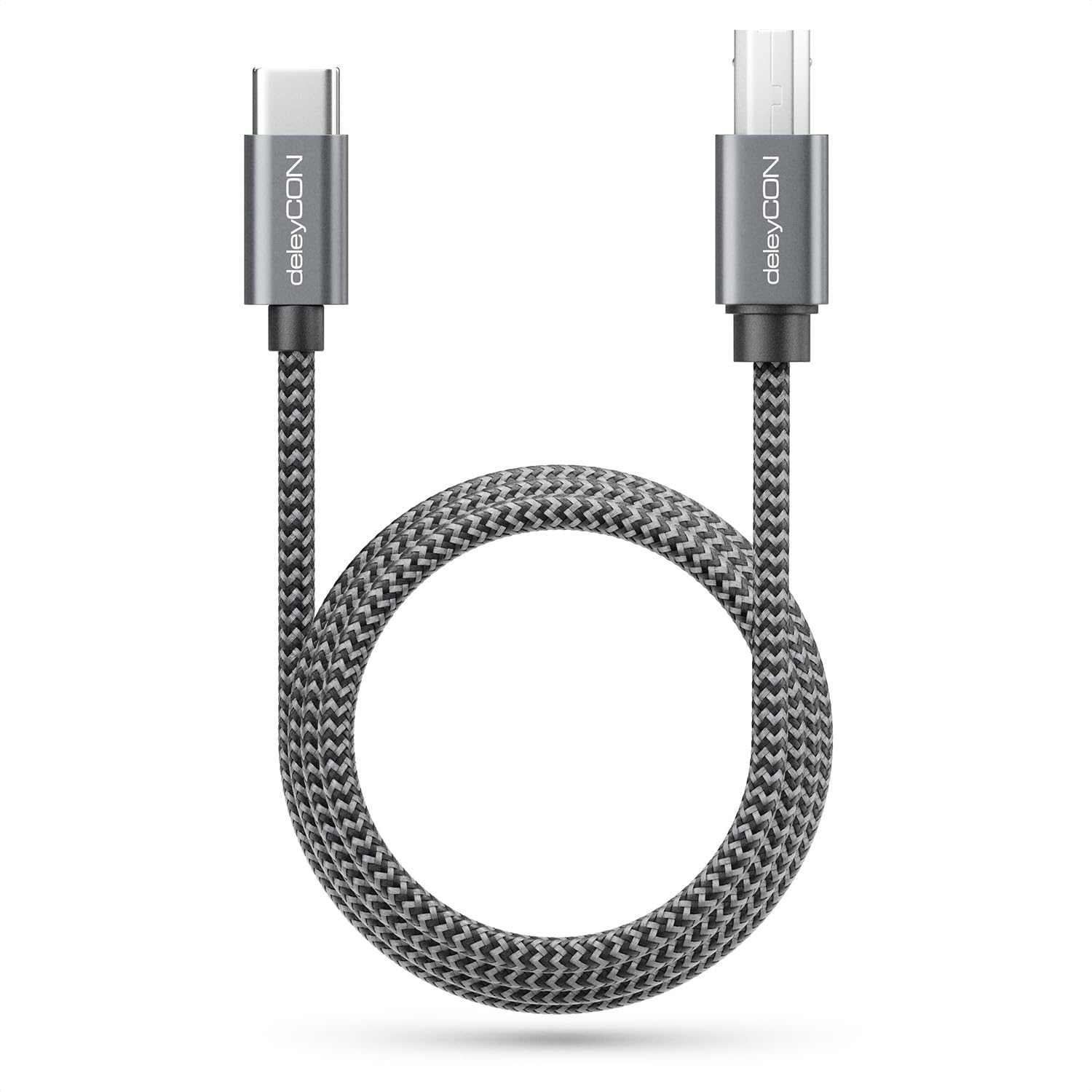 Detalle de deleyCON USB-C zu USB-B 2.0 Druckerkabel 1,5 m – Kabel für Drucker, Scanner und Multifunktionsgeräte