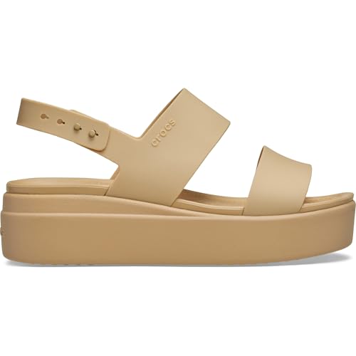 Detalle de Crocs Brooklyn Low Wedge for Women – Cashew, UK Size 3 (Women)
