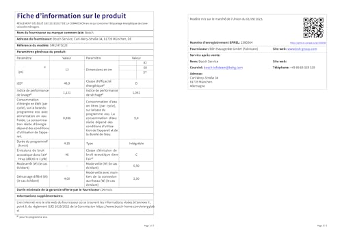 Thumbnail 17 de Bosch SMI2HTS02E: Lave-vaisselle encastrable 60 cm sans façade, noir sur bandeau acier brossé