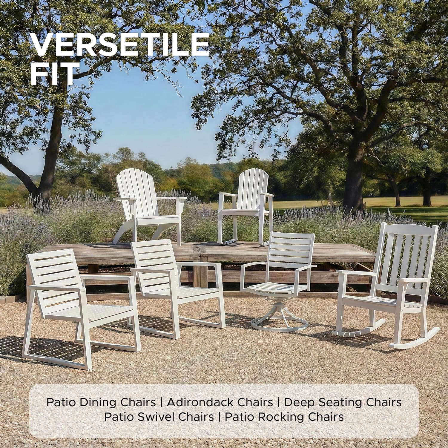 Thumbnail 6 de Fitfree Outdoor Chair Cushions: 19 x 19 inch, Water-Resistant & Fade-Resistant, Set of 6