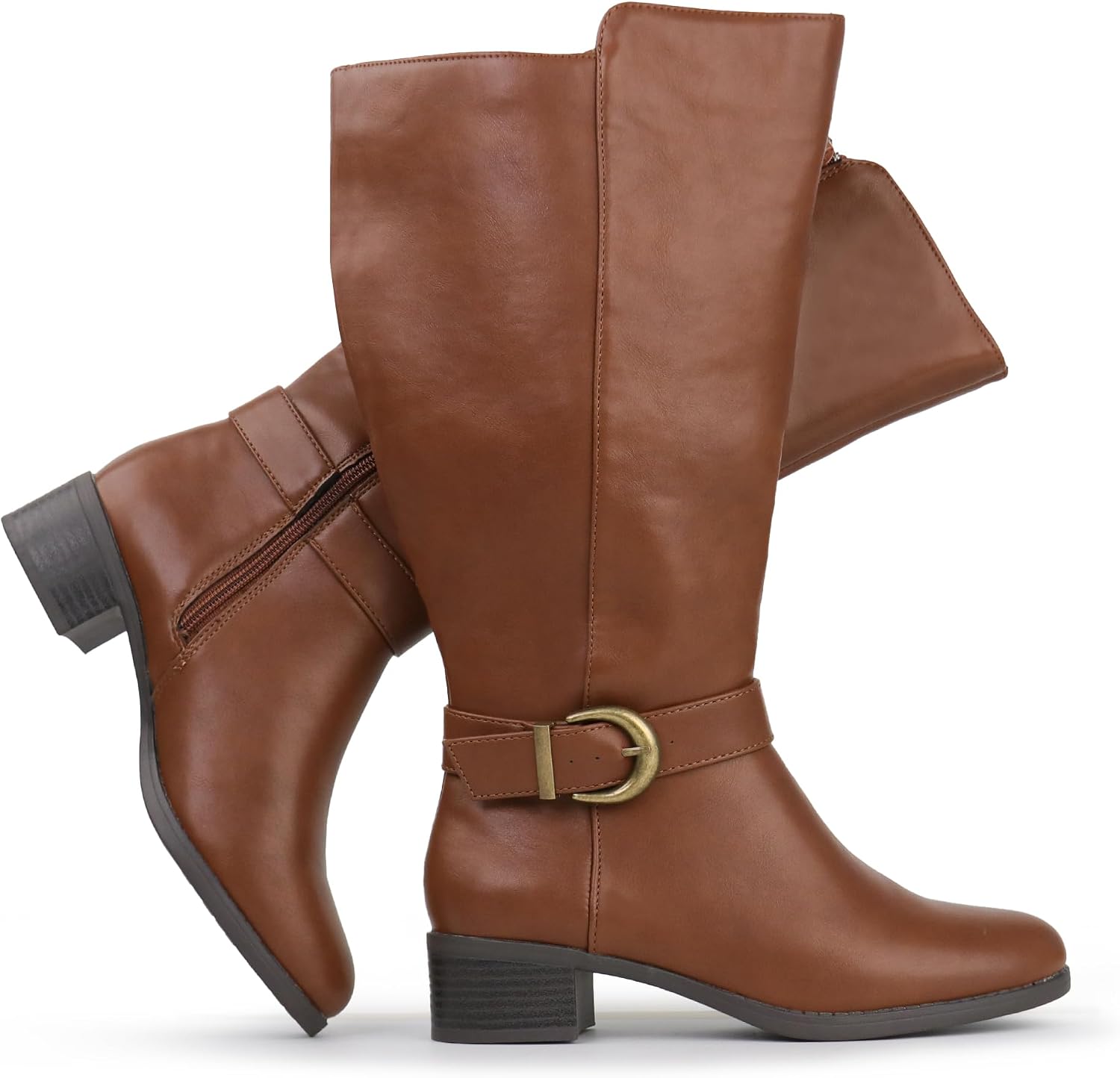 Detalle 2 de Hawkwell Bottes hautes femme fermeture extra large au mollet