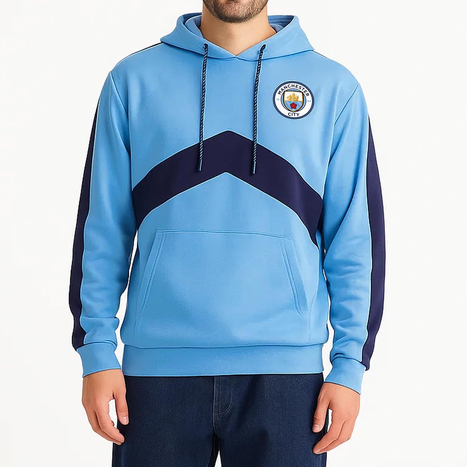 Detalle de Icon Sports Manchester City F.C. męska bluza z kapturem z nadrukiem
