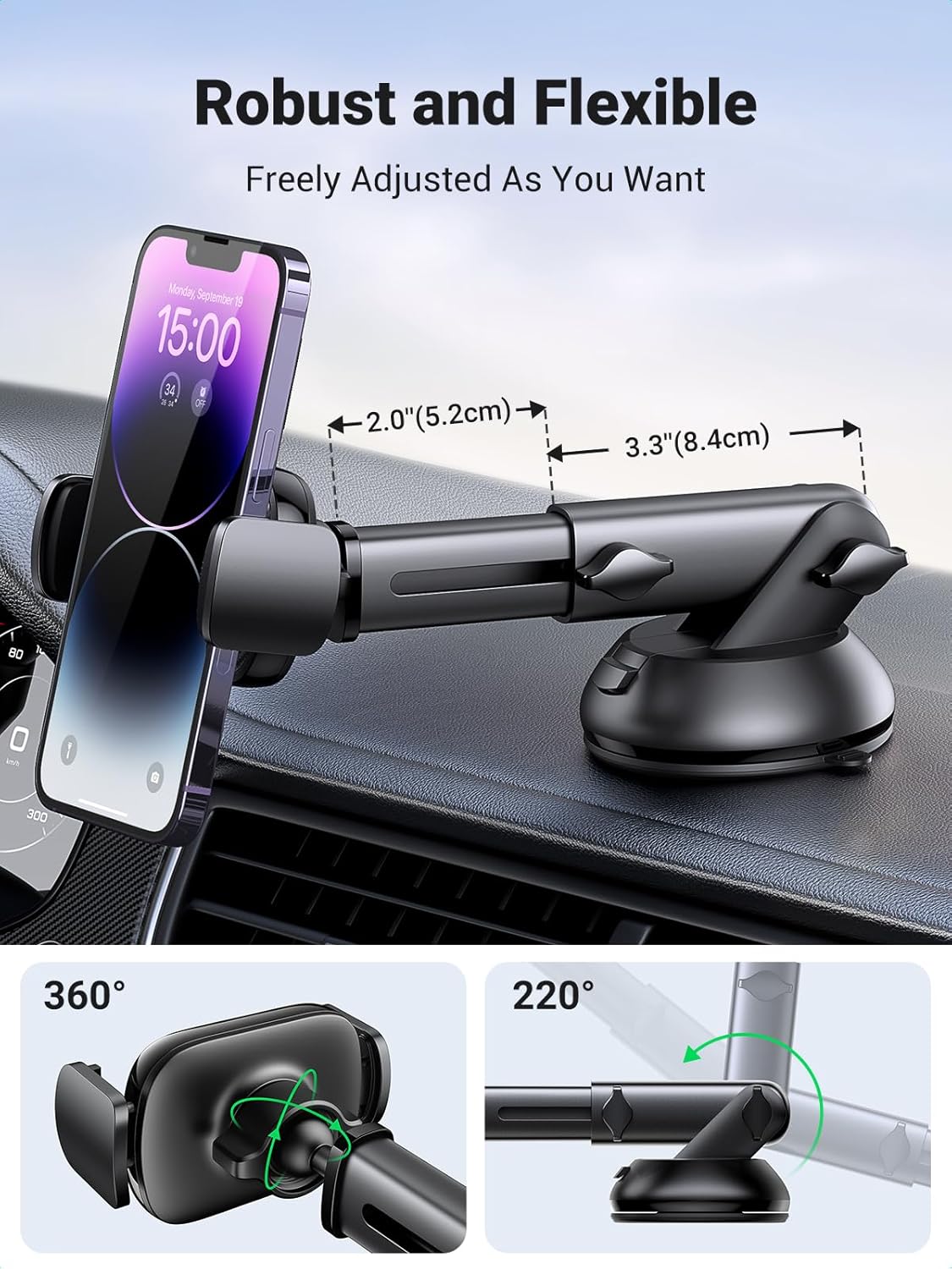 Thumbnail 3 de UGREEN Car Phone Holder Windscreen Mount