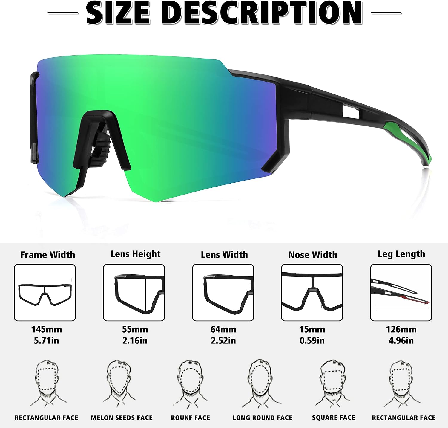 Thumbnail 3 de STORYCOAST Polarized Sports Sunglasses for Cycling, Running, TAC Lenses