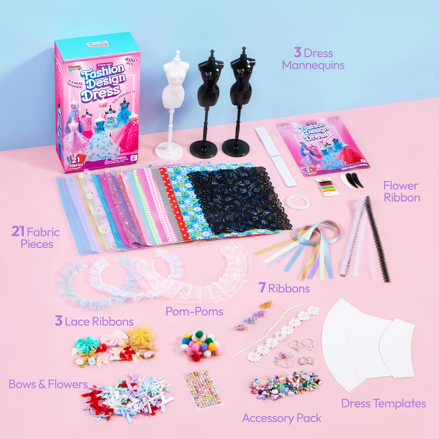 Thumbnail 2 de Klever Kits 400+PCS Fashion Design Set