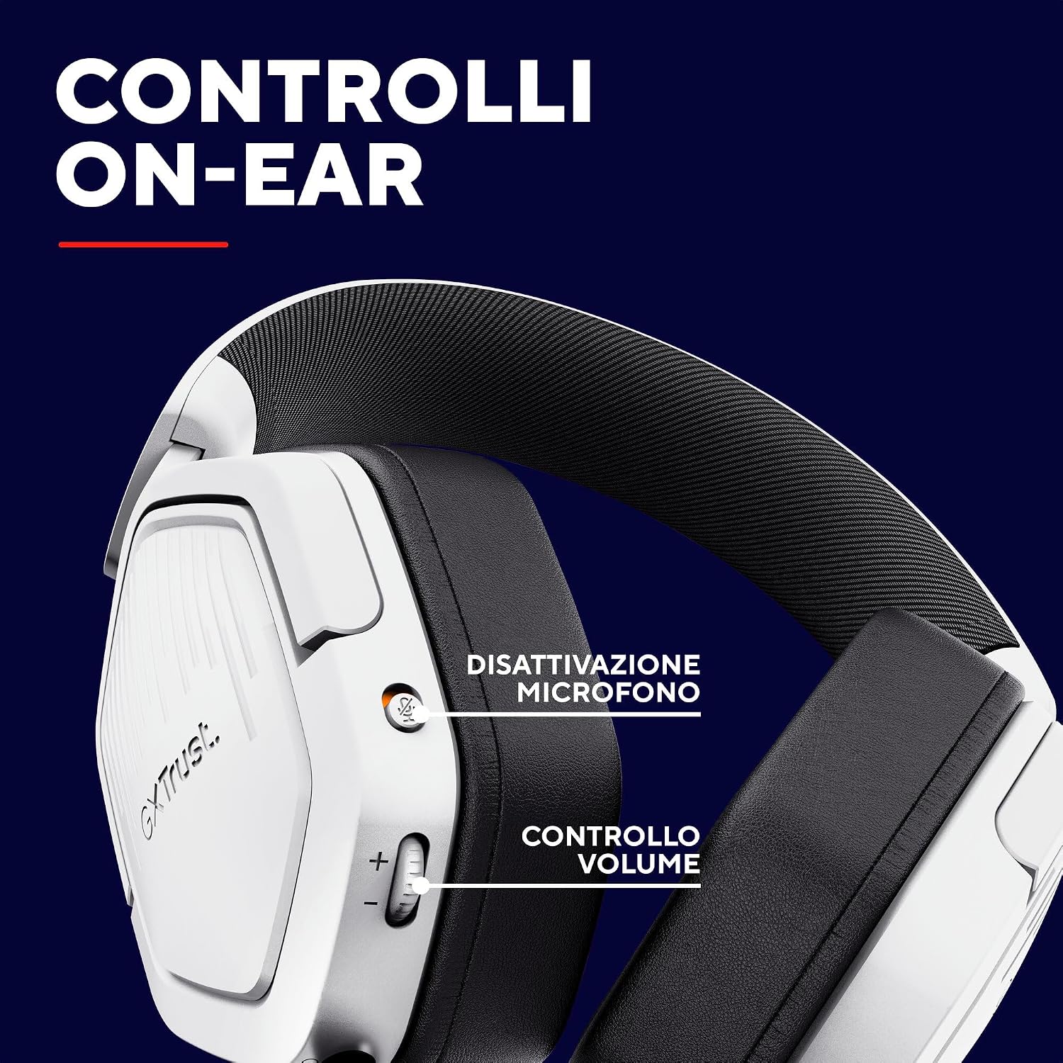 Thumbnail 6 de GXTrust Ravox 1492W: Cuffie gaming over‑ear con microfono removibile per PS5 PS4 Switch PC Xbox