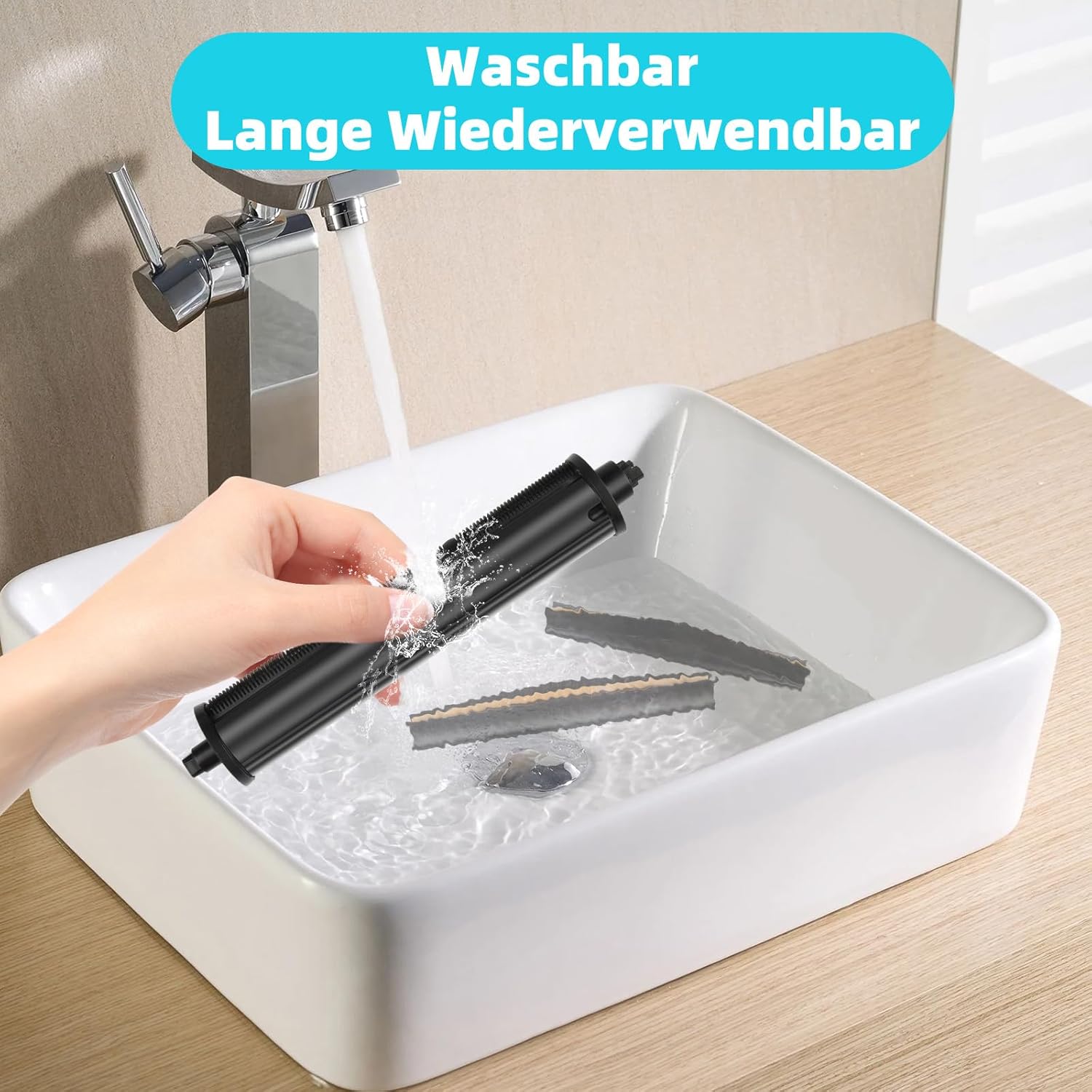 Detalle de TriCut Hauptbürste für Dreame L10s Ultra Gen 2/Gen 3 und X40/X30/X40 Master/L40/L20 Ultra – Anti-Tangle Design