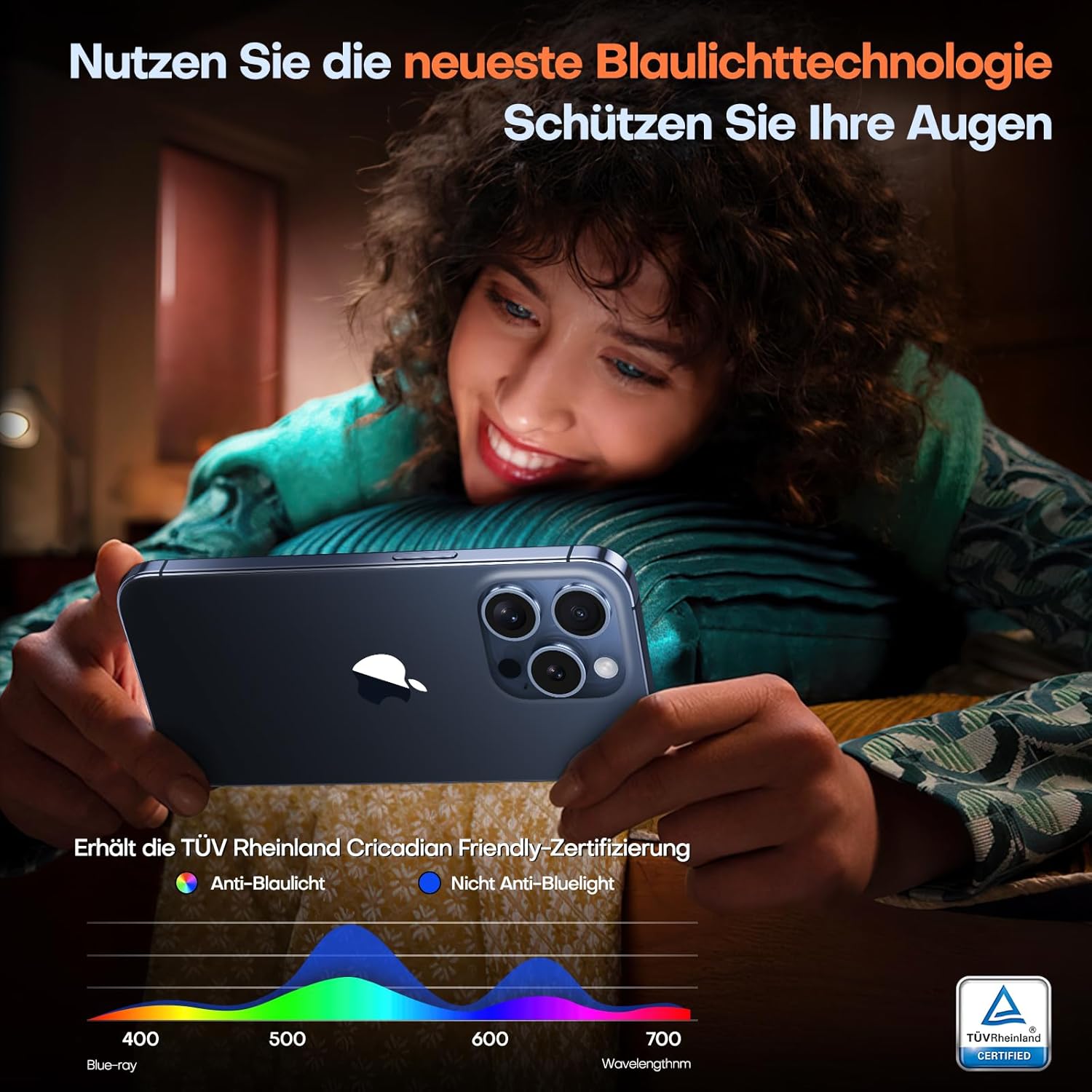 Thumbnail 6 de TOCOL Panzerfolie für iPhone 15 Pro Max Sichtschutz