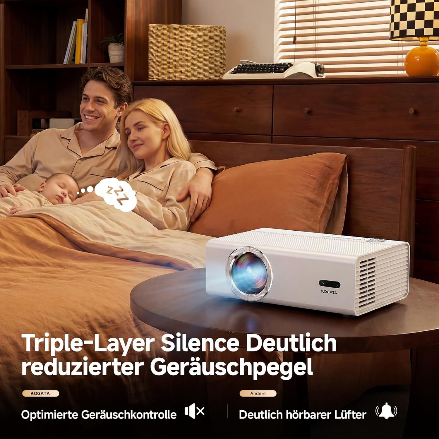 Thumbnail 6 de KOGATA GC357 4K Smart Beamer mit WLAN & Bluetooth – HDR10+ Auto-Fokus, 6D Keystone, Dolby Audio, Heimkino für Garten & Streaming