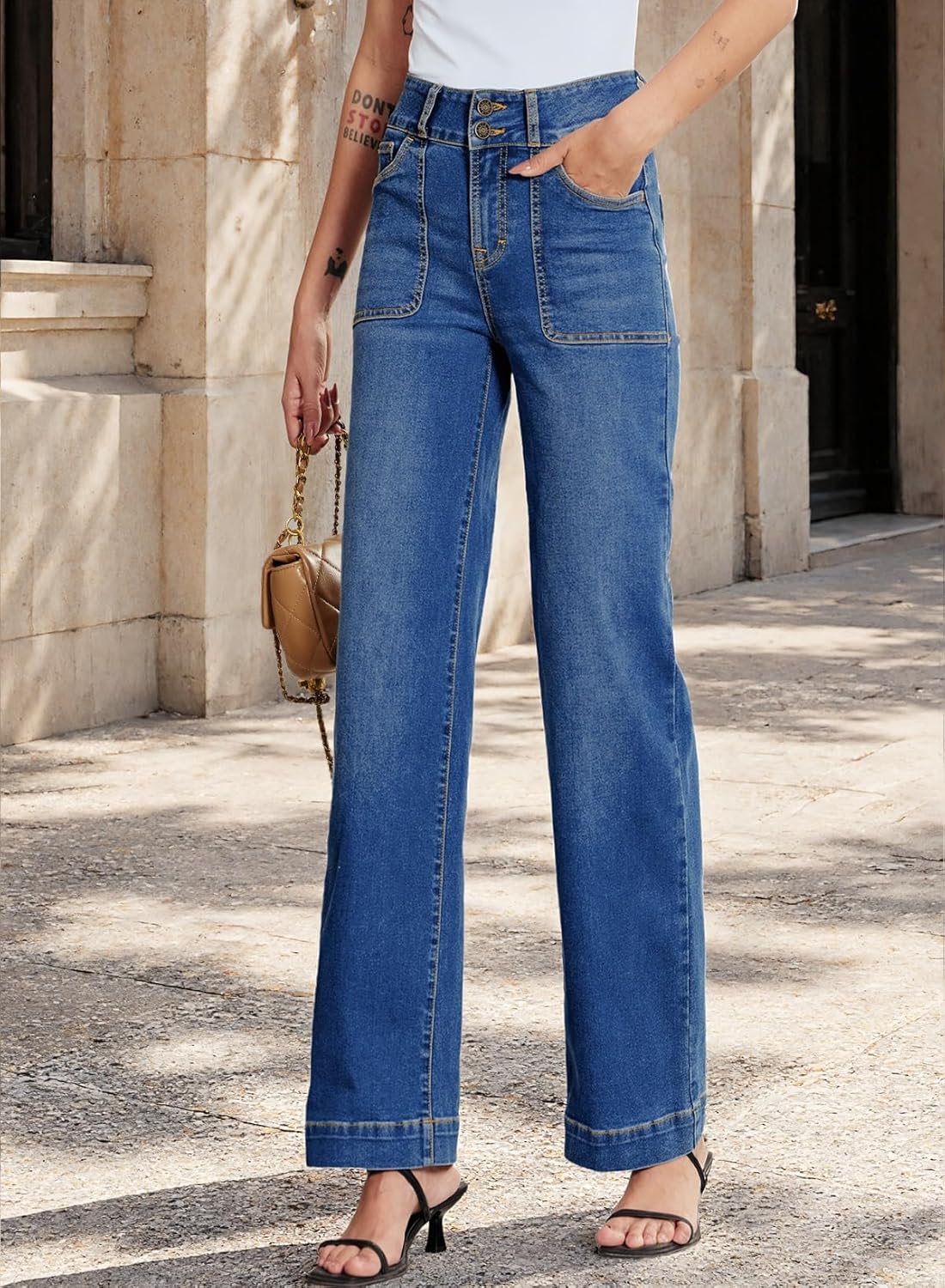 Detalle de Sidefeel Wide Leg High Waist Jeans 1️⃣0️⃣
