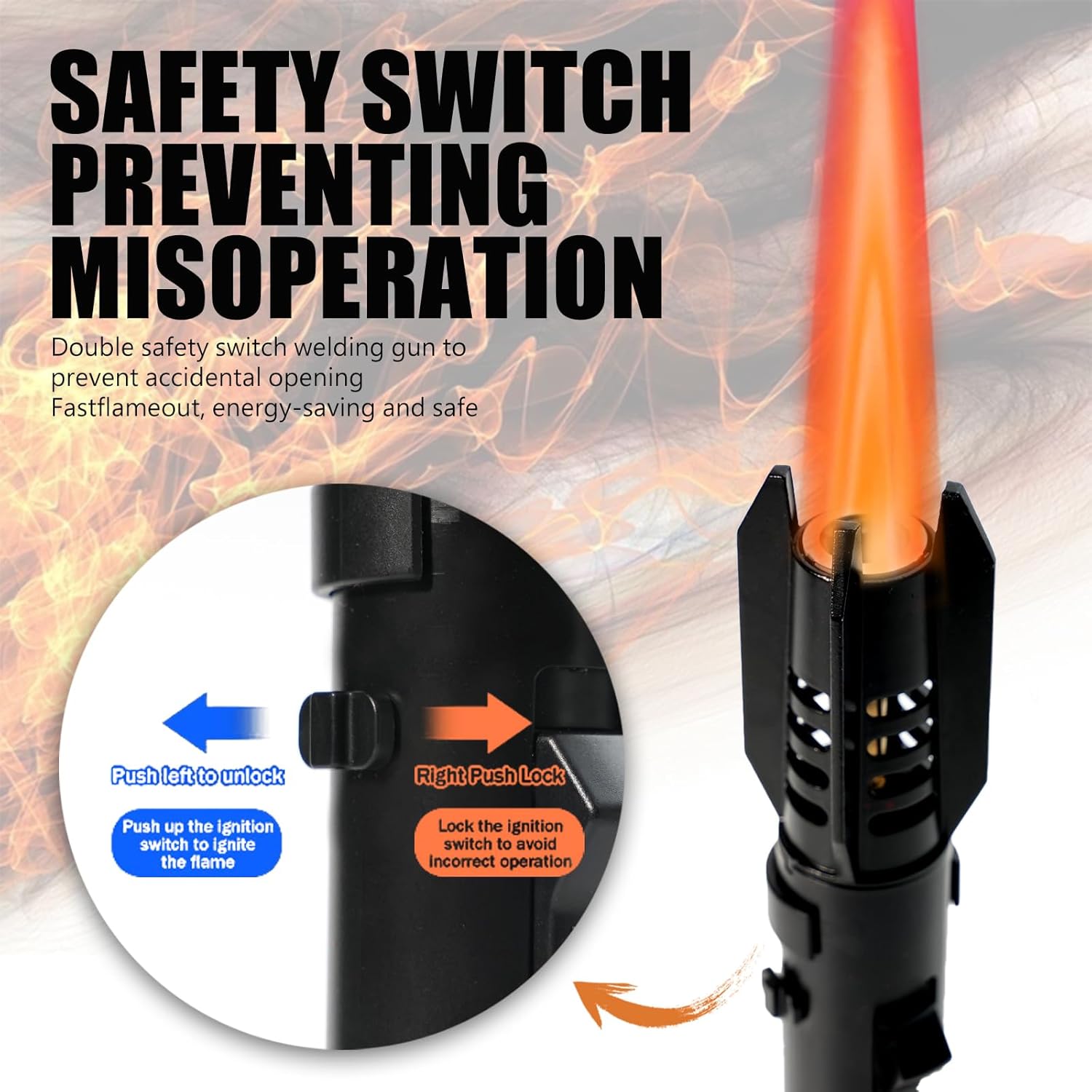 Thumbnail 5 de BARMI Camping Lighter – Windproof adjustable flame butane lighter with safety lock (refillable)