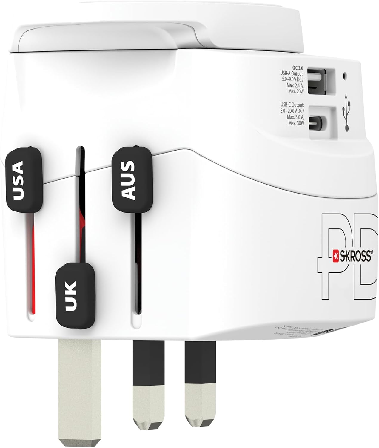 Detalle 2 de Skross AC30PD caricabatterie USB 1750 W