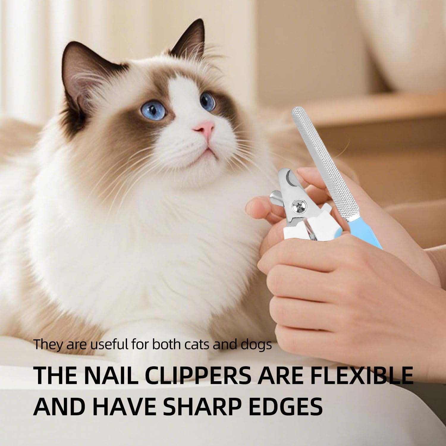 Thumbnail 3 de HWZENQZ Pet Nail Clippers With Nail File: Safety Lock, Protective Cover, and Universal Blade for All Dog Breeds