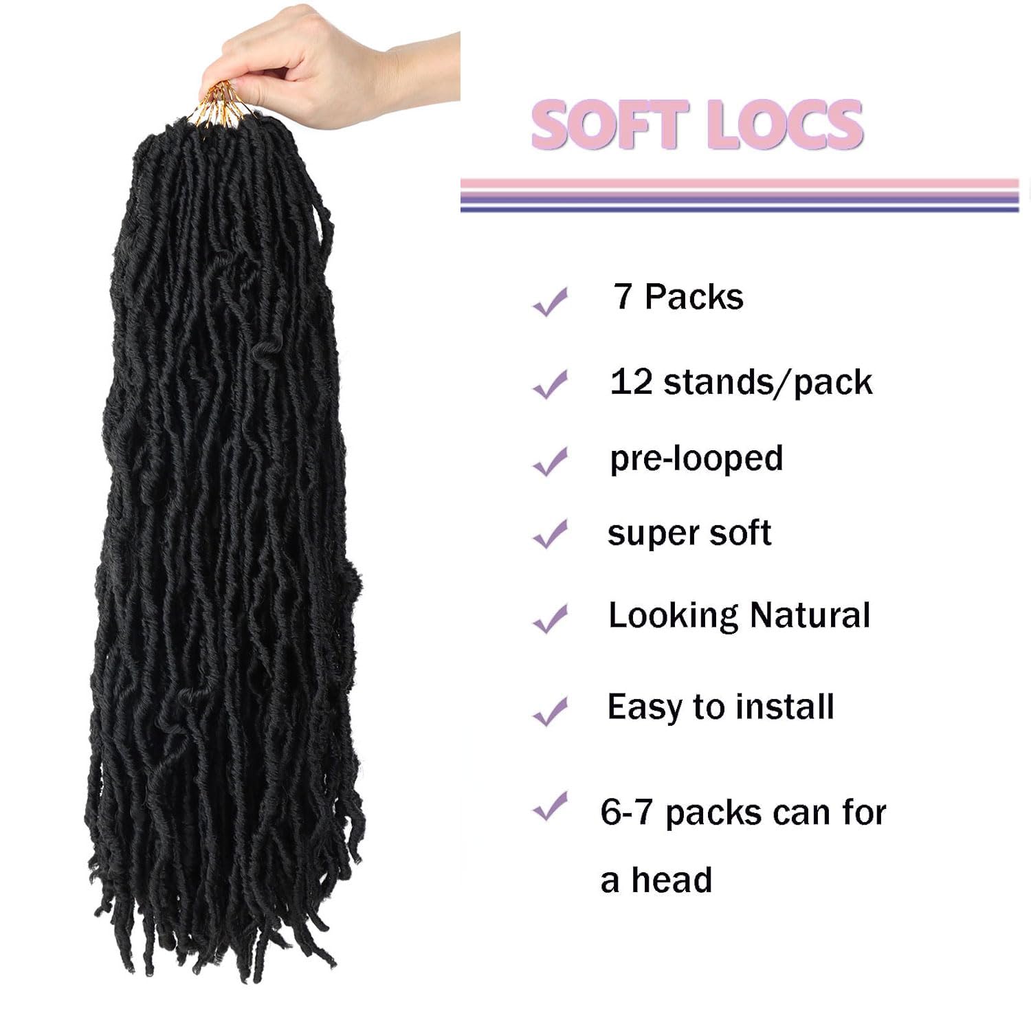 Thumbnail 1 de Soft Locs Crochet Hair, 18-Inch
