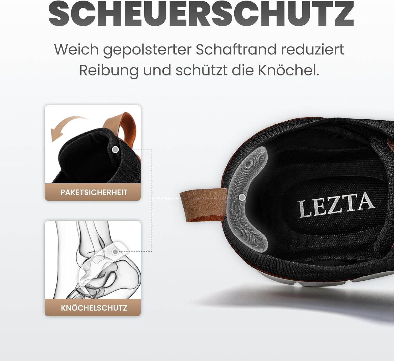 Thumbnail 5 de LEZTA Herren Anzugschuhe Sneaker/Oxfords aus Strick – atmungsaktiv, rutschfest & bequem