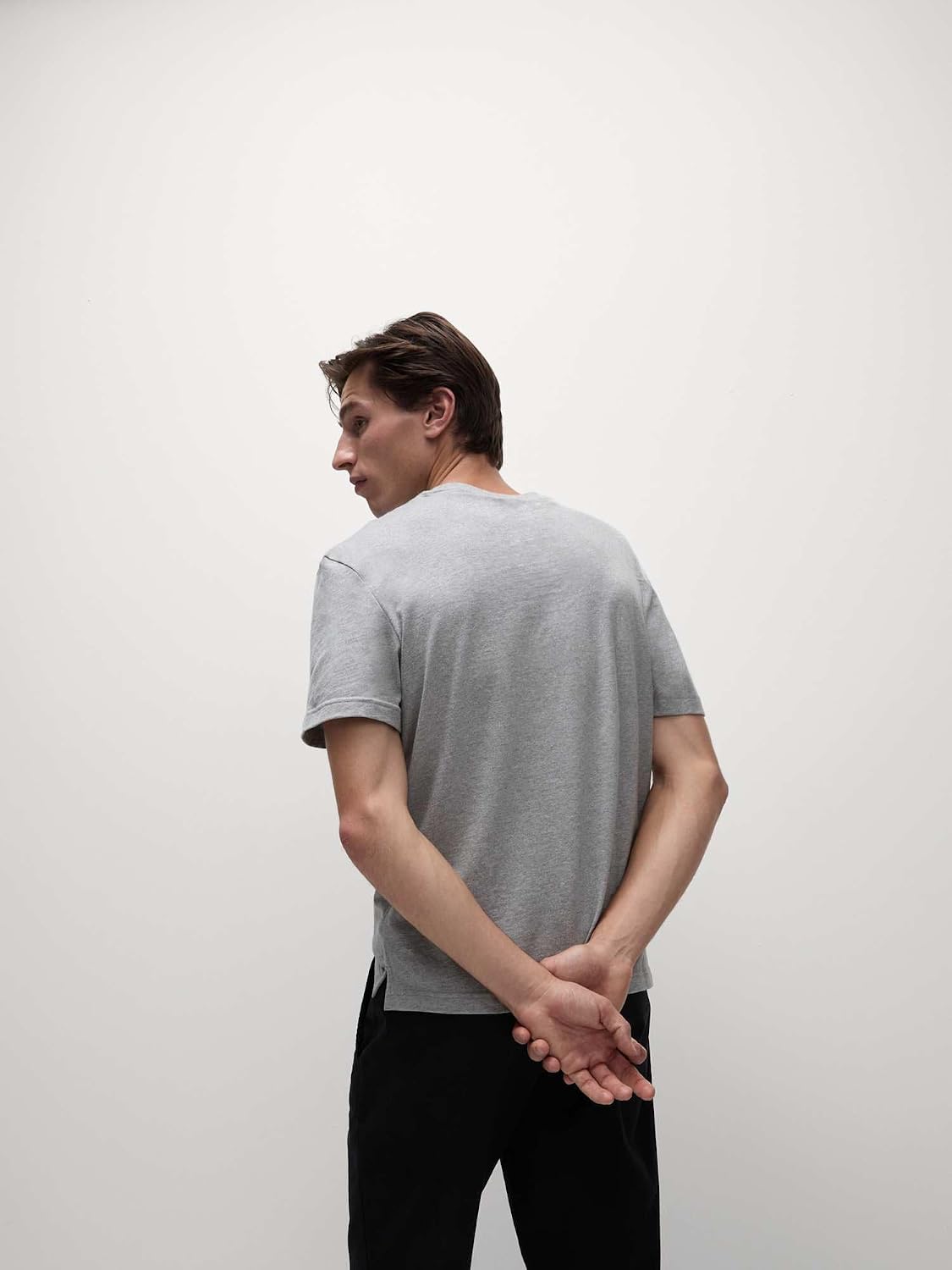 Detalle de Marks & Spencer T-shirt van puur katoen met borstzak, losse pasvorm en ronde hals
