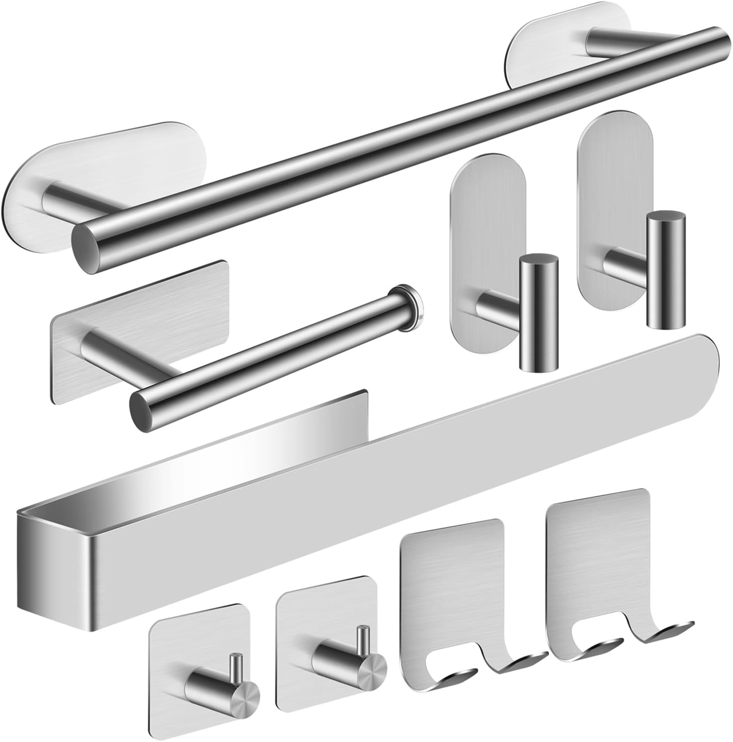 Detalle de Set portasciugamani 9 pezzi argento