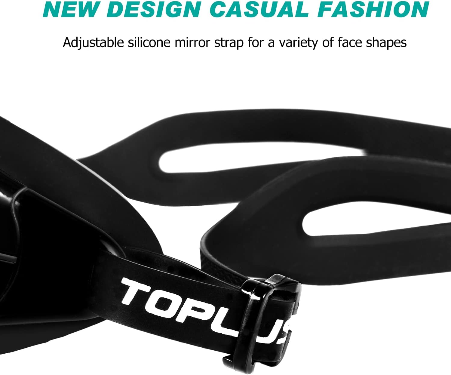 Thumbnail 5 de TOPLUS Swimming Goggles (Adult Unisex) with Anti-Fog & UV Protection – Black