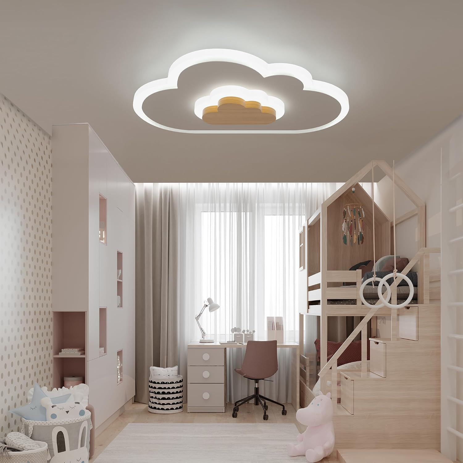 Detalle de AOEH LED Deckenleuchte Wolke 80cm