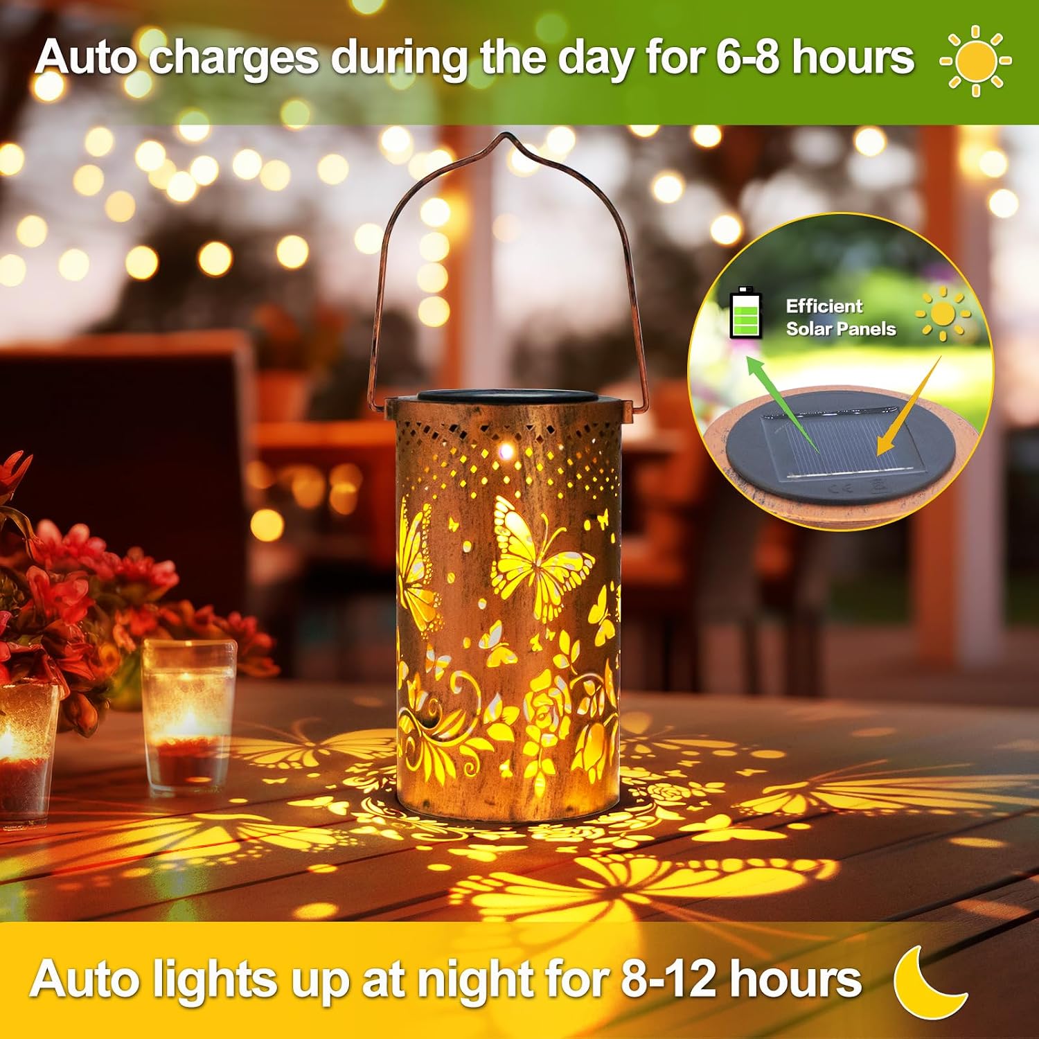 Detalle 2 de Garden Dragonfly Solar Lantern 7.1in