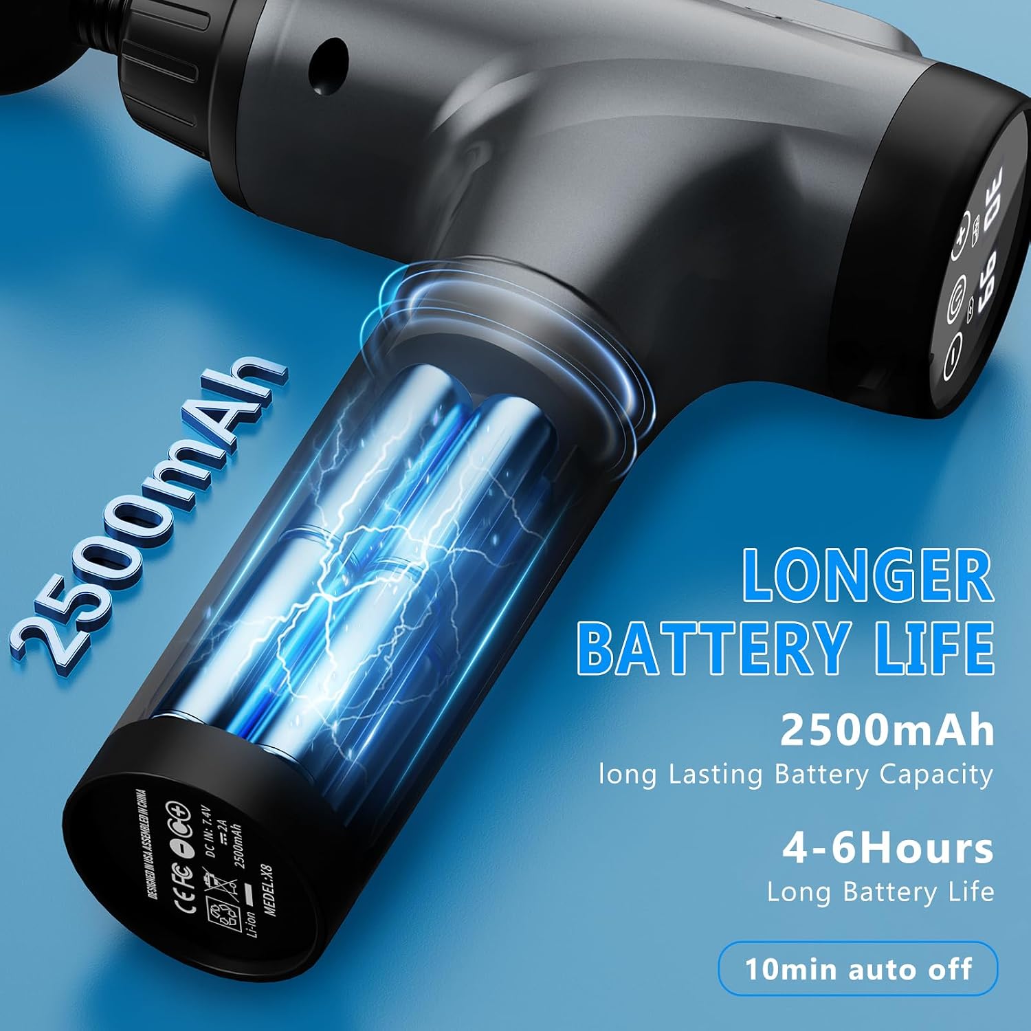 Detalle de APHERMA Massage Gun with 30 Speed Levels