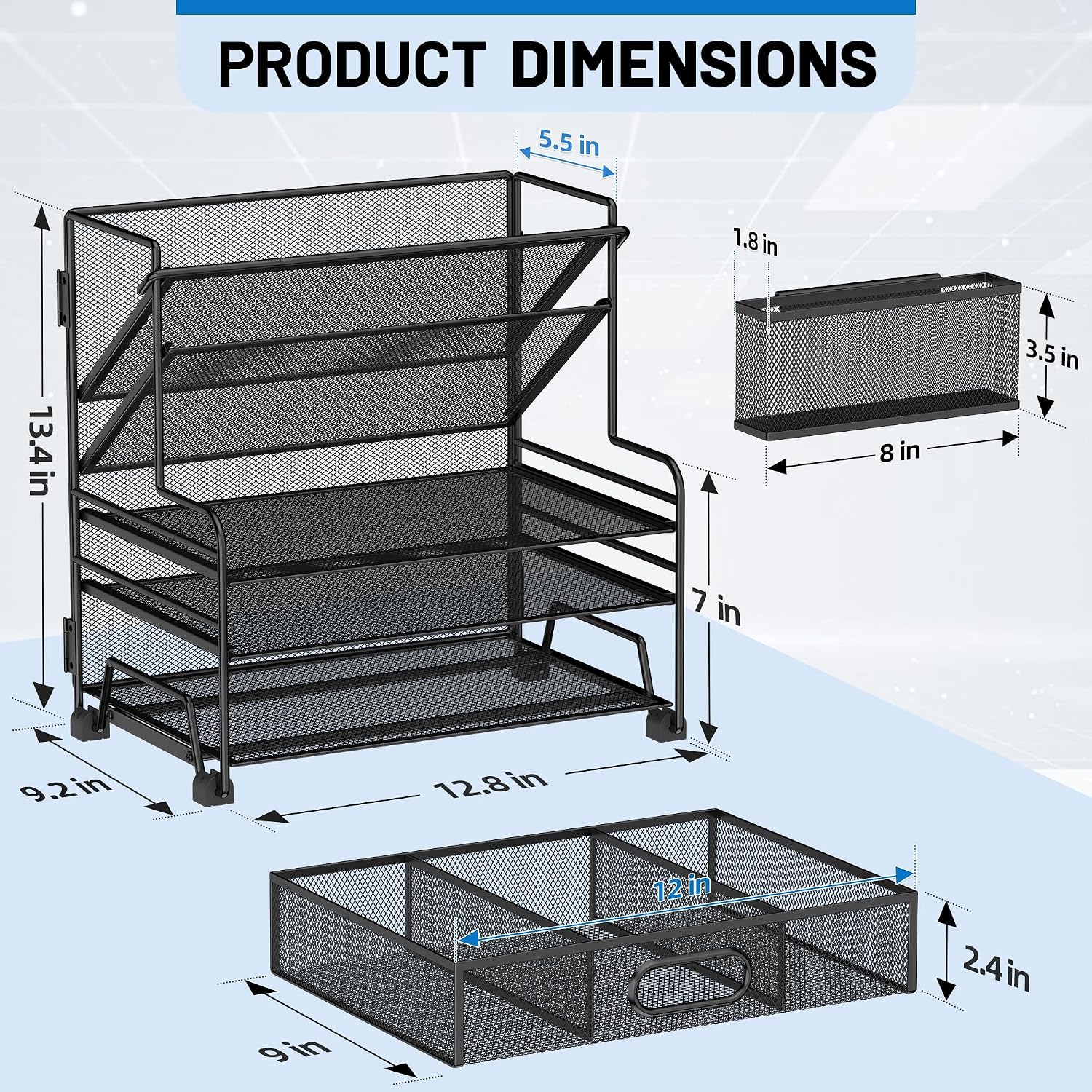Detalle 2 de Desk Organizer with Drawer, 5-Tier
