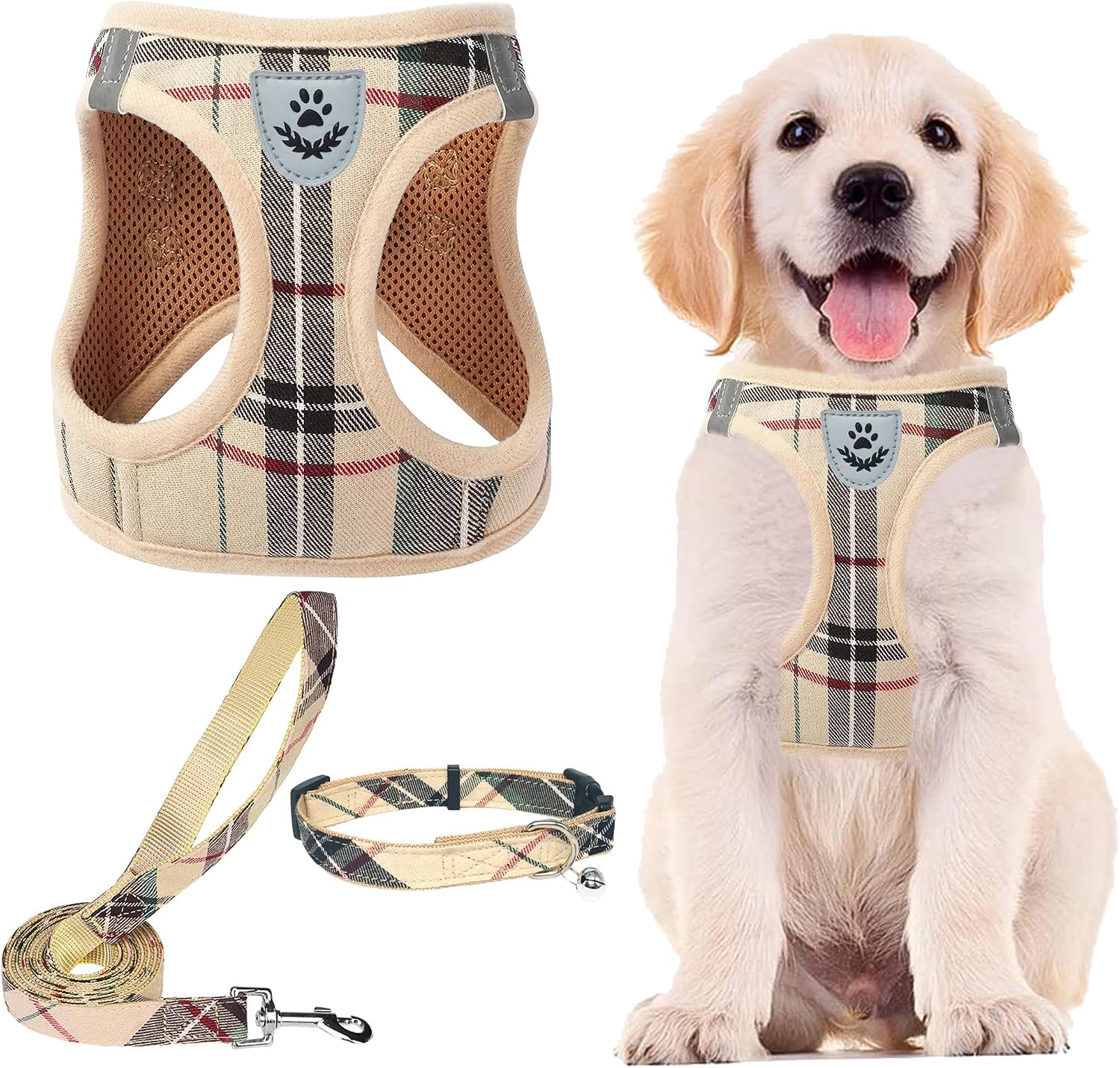 Detalle de PUPTECK Dog Harness, Collar and Leash Set, Size M