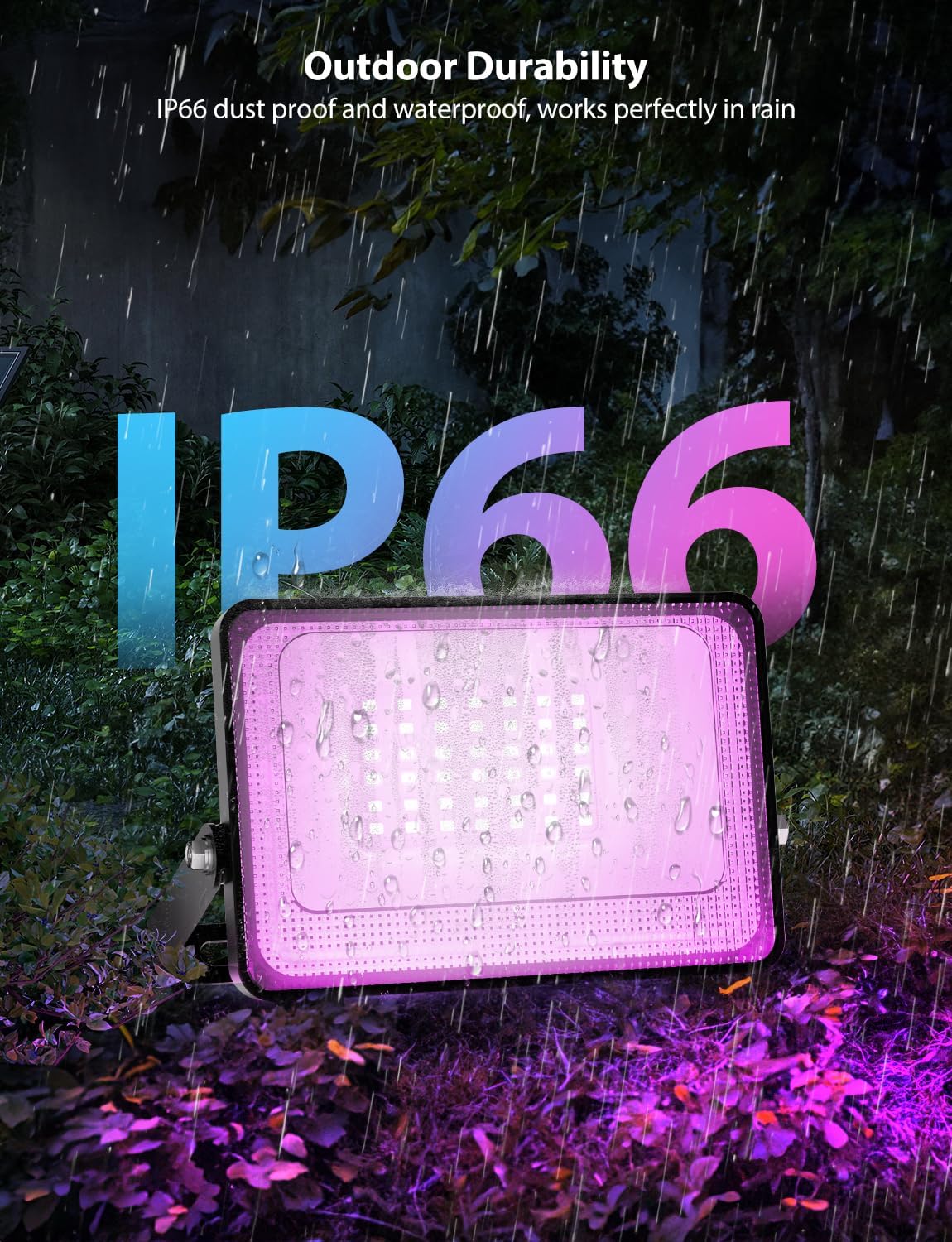 Detalle de Onforu RGB LED Outdoor Flood Light 25W