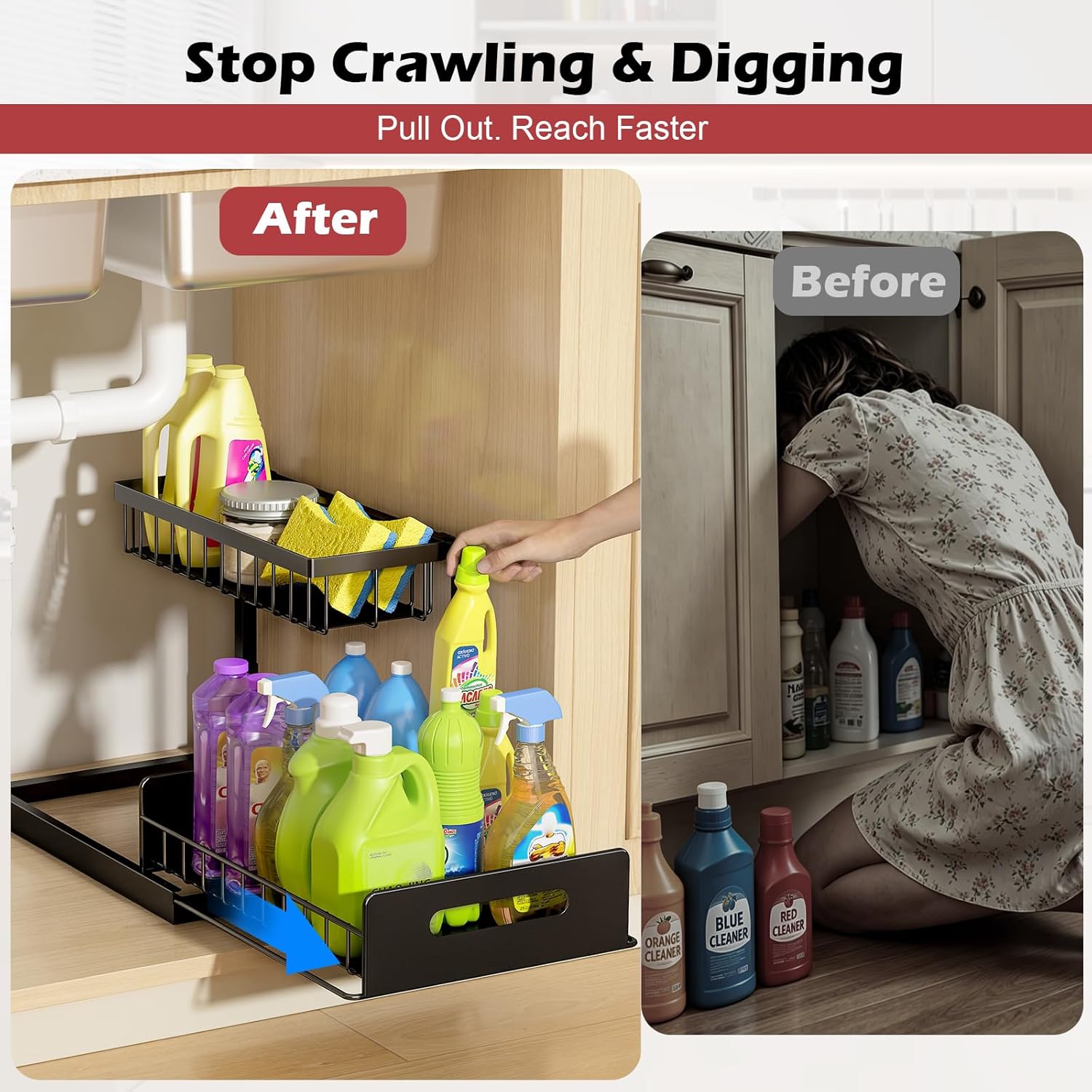 Thumbnail 3 de REALINN Under Sink Organizer 2-Pack