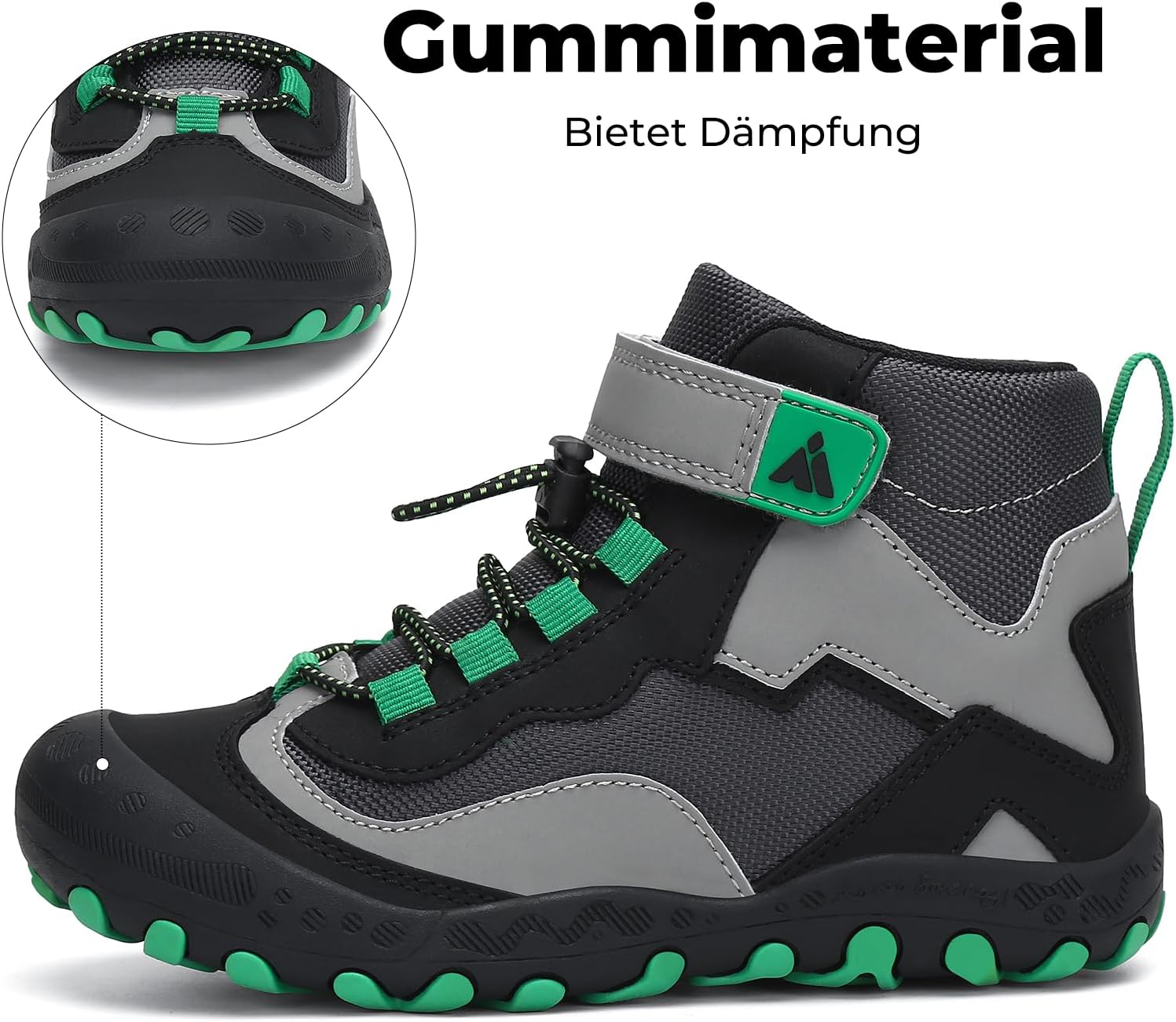 Thumbnail 3 de Mishansha Kinder Wanderschuhe & Trekkingstiefel – leicht, rutschfest und mit Schnellverschluss