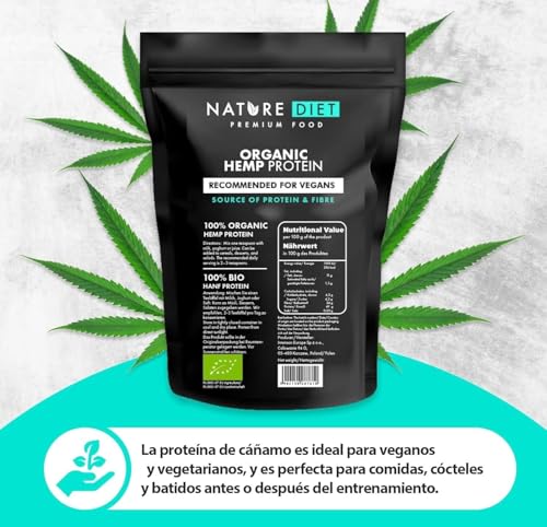 Thumbnail 3 de Nature Diet Proteína de Cáñamo Orgánica 🌱 500g Ecológica, Vegana