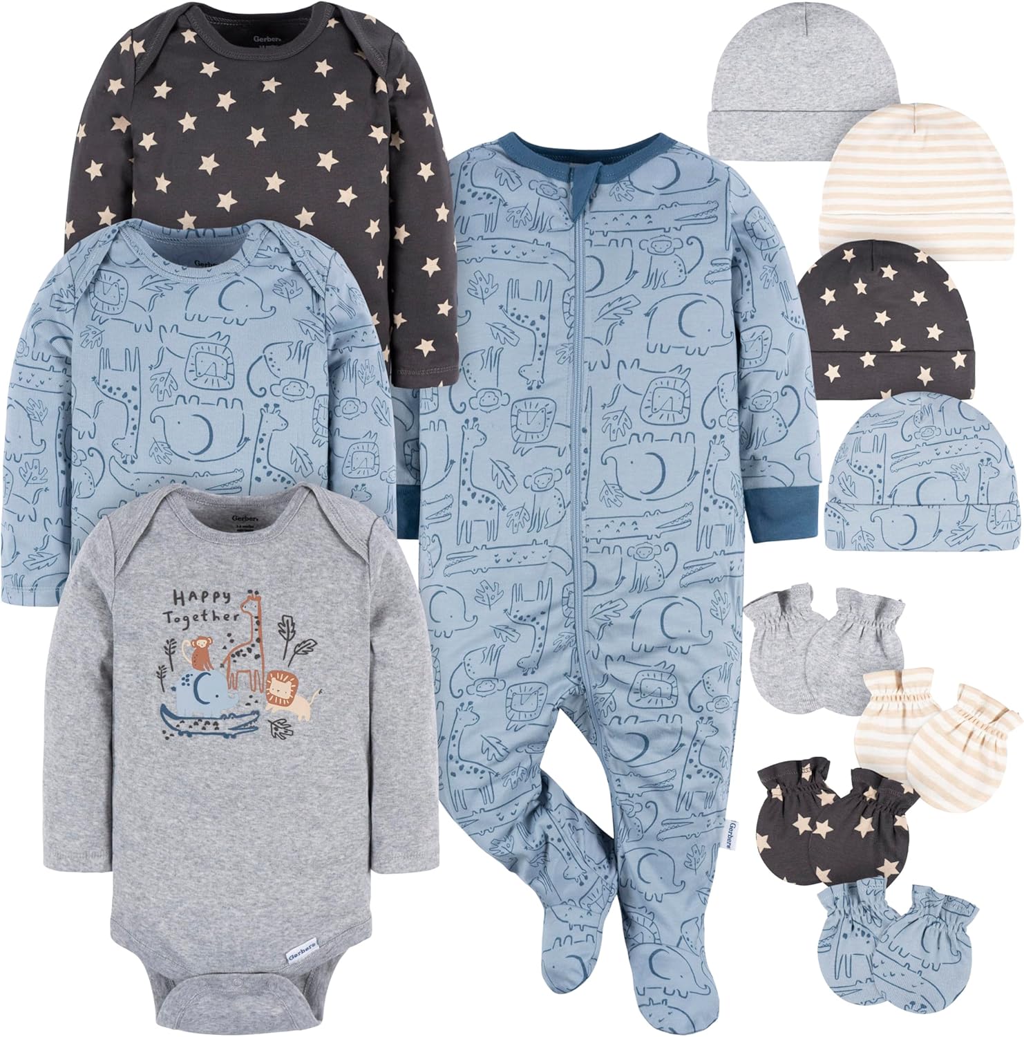 Detalle de Gerber Coffret cadeau Layette 12 pièces pour bébés garçons et filles