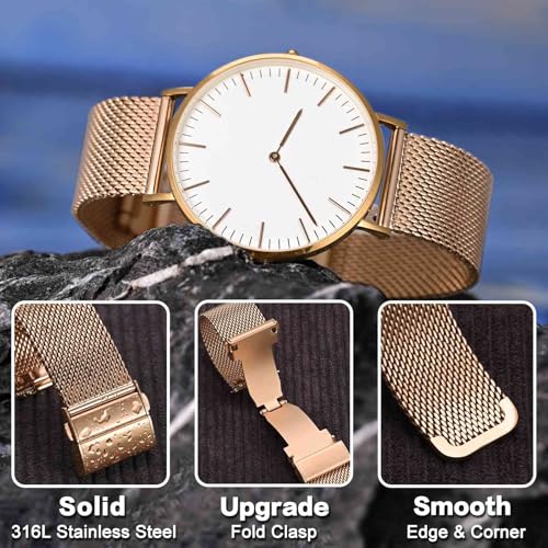 Thumbnail 2 de WOCCI 20mm Correa Reloj de Malla Metal ⌚