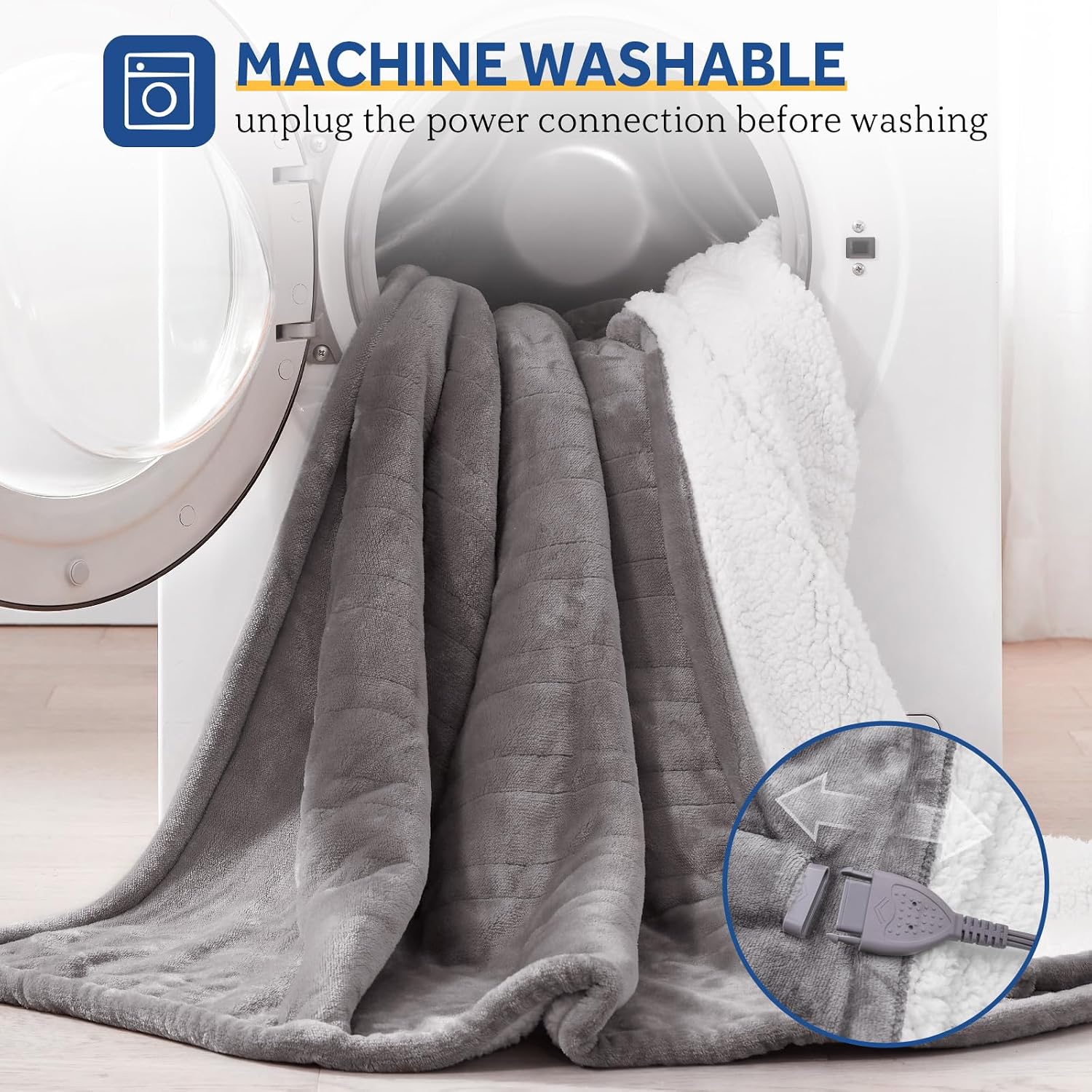 Detalle 2 de Sealy Heated Throw Blanket, 50 x 60 Inches