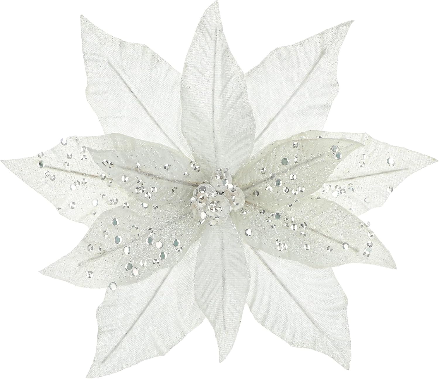 Thumbnail 6 de Oairse Glitter Poinsettia Picks 30cm 🎄