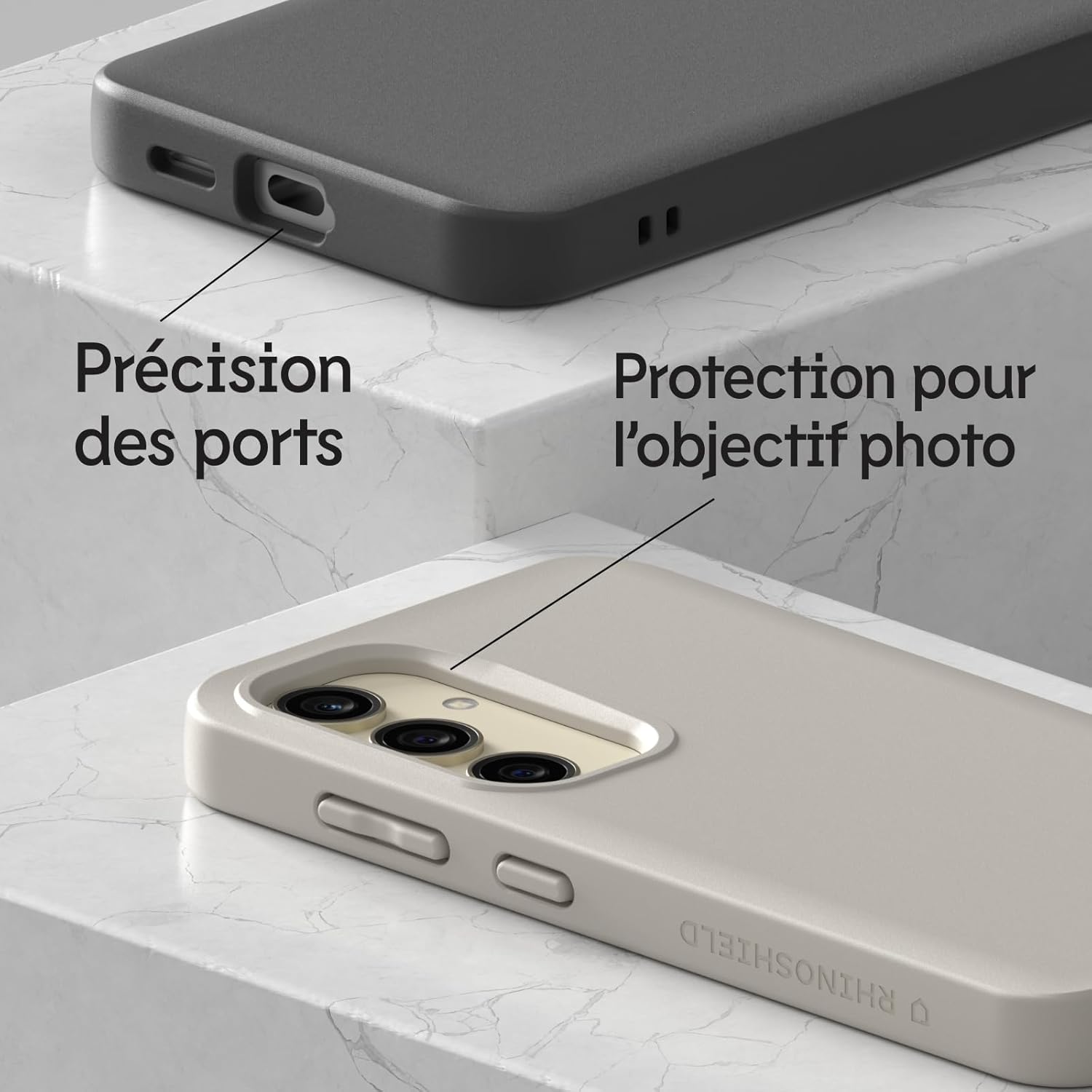 Thumbnail 3 de RhinoShield SolidSuit pour Galaxy S24 Ultra : coque fine mate beige à absorption des chocs