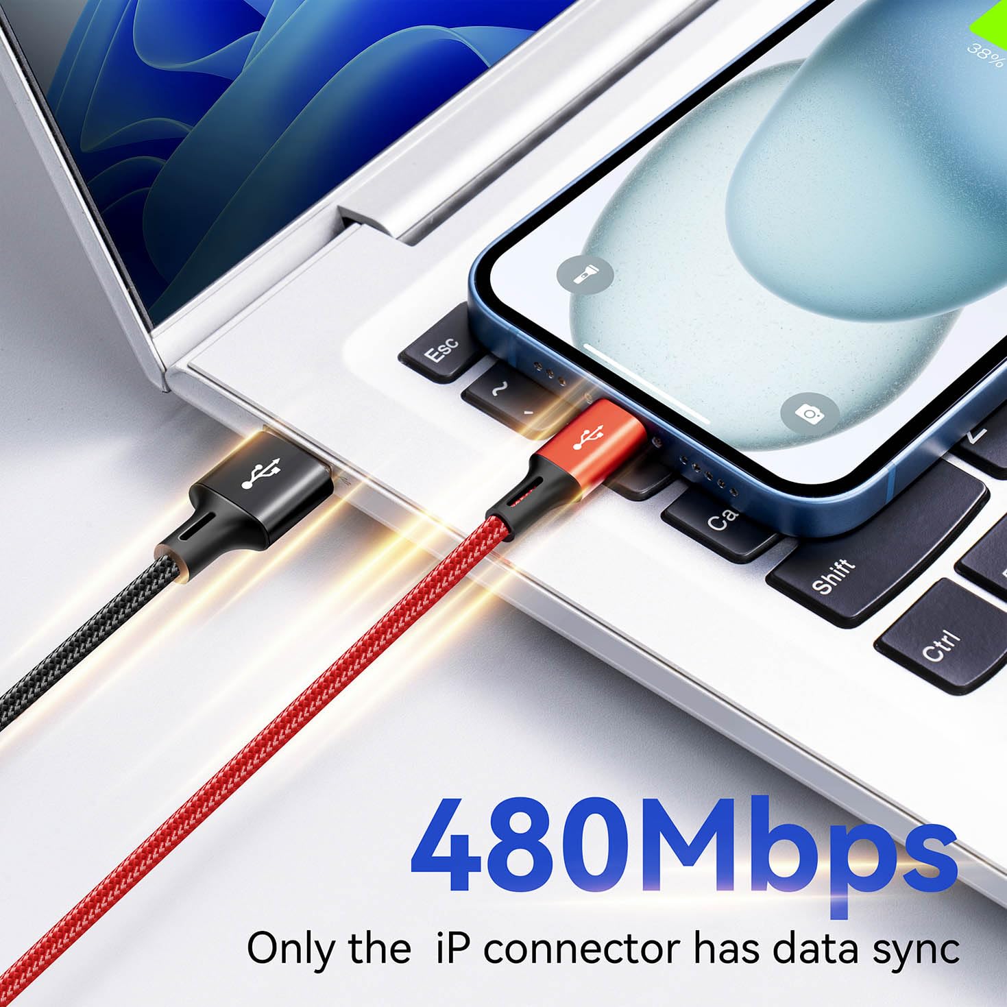 Thumbnail 1 de Multi Charging Cable 6ft 4‑in‑1 2-Pack 🔌