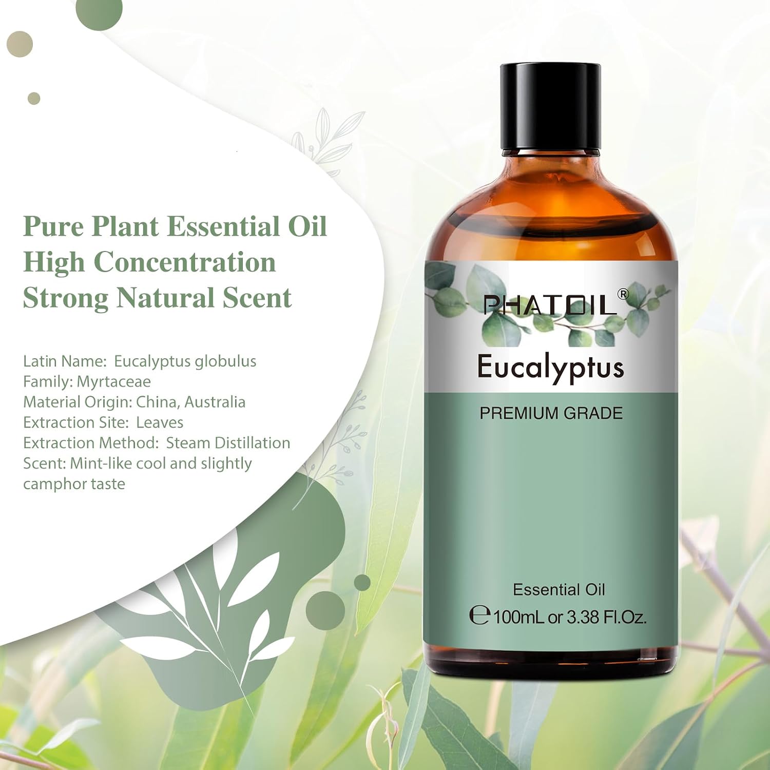 Detalle 2 de PHATOIL Eucalyptus Essential Oil 100 ml — Aromatherapy