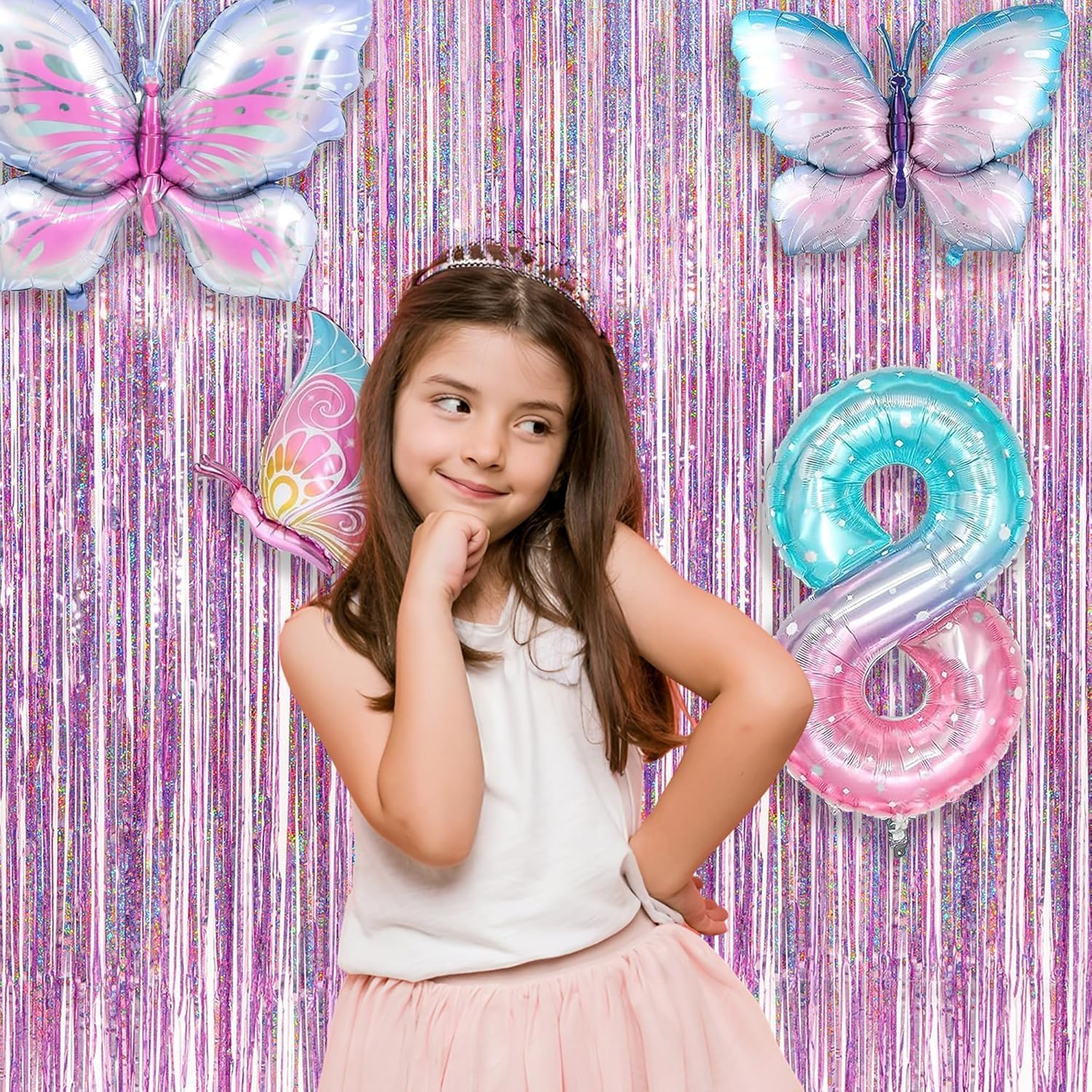 Thumbnail 5 de GREATRIL Pink Tinsel Curtain 3.2ft
