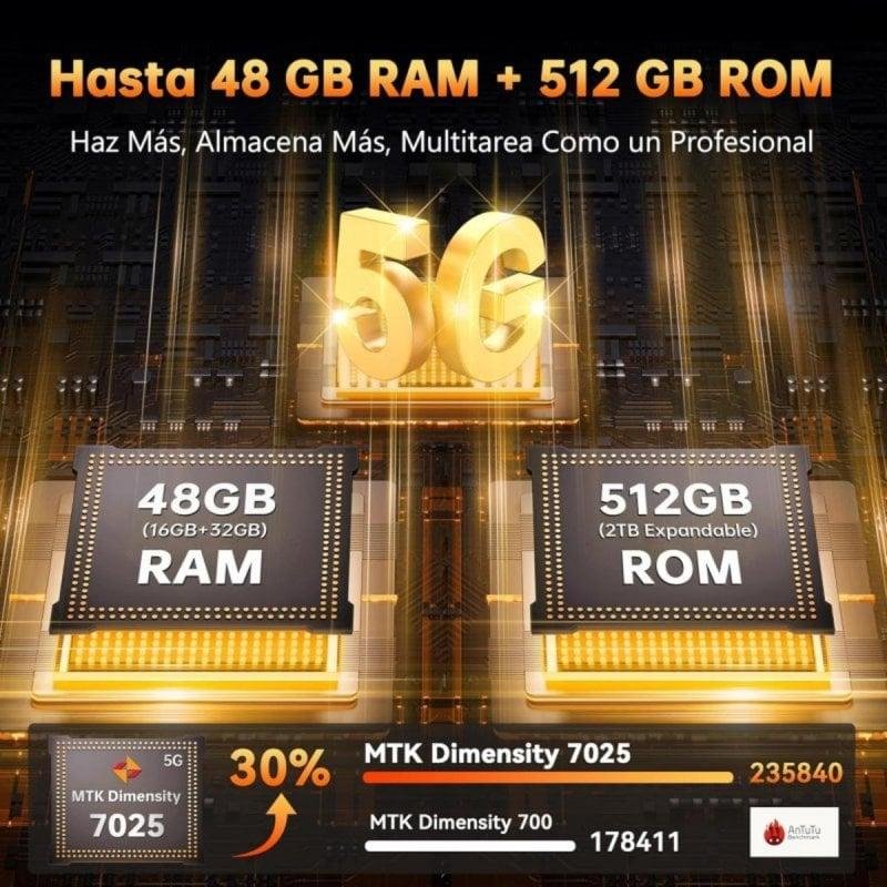 Thumbnail 3 de Oukitel WP55 Pro 5G: Rugerizado con 6.6” y 512 GB para entornos extremos