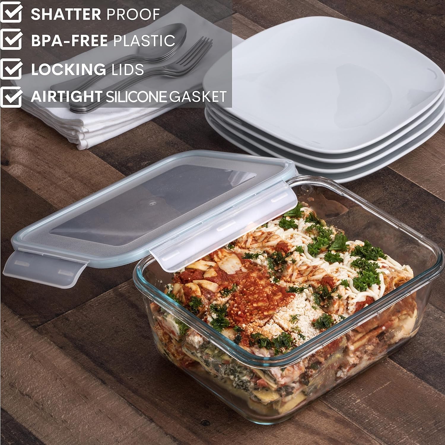 Thumbnail 6 de Razab 3300 ml Glass Food Storage Container 🍱