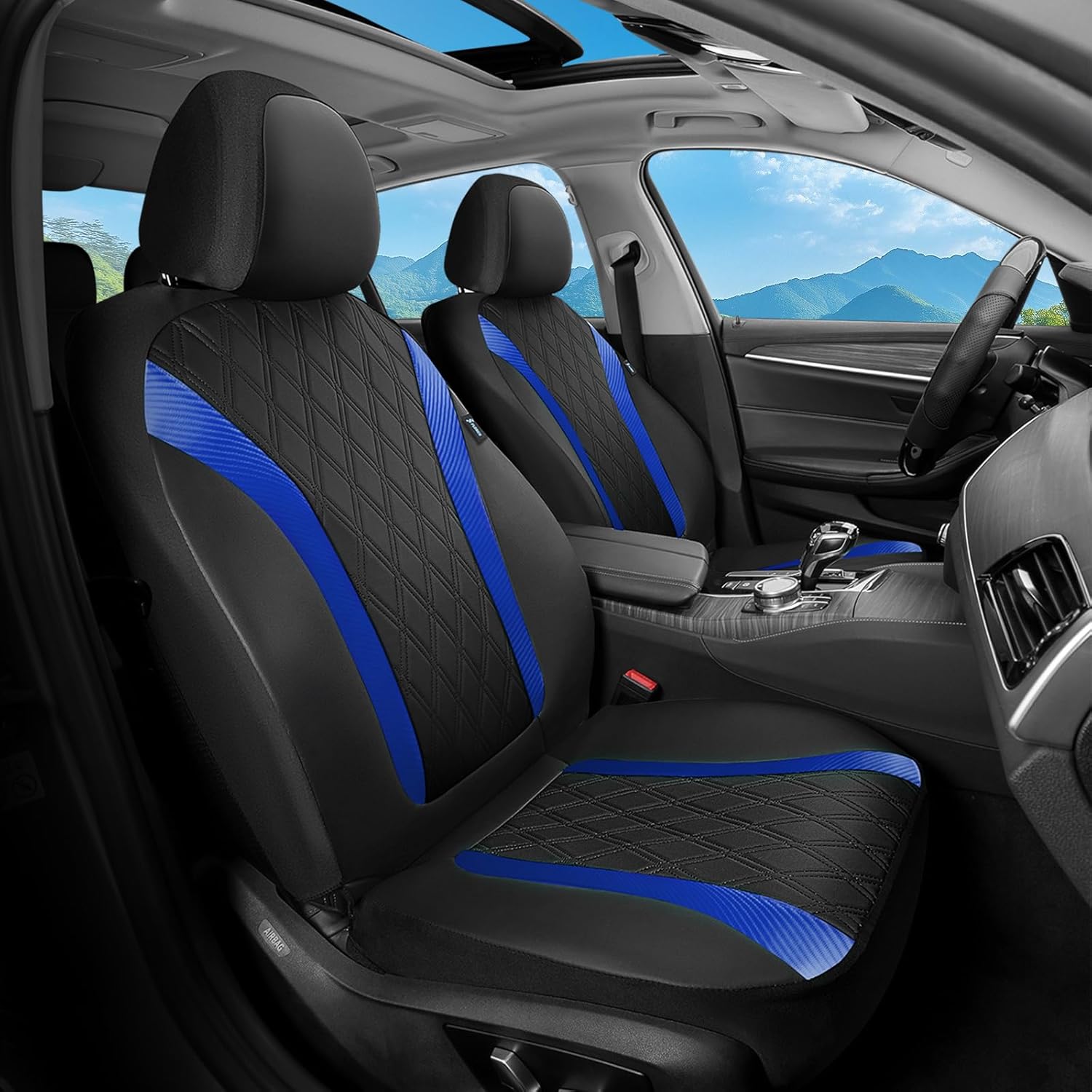 Detalle 2 de FLORICH Full Set Seat Covers (Waterproof Leather Look) for Front and Rear Seats