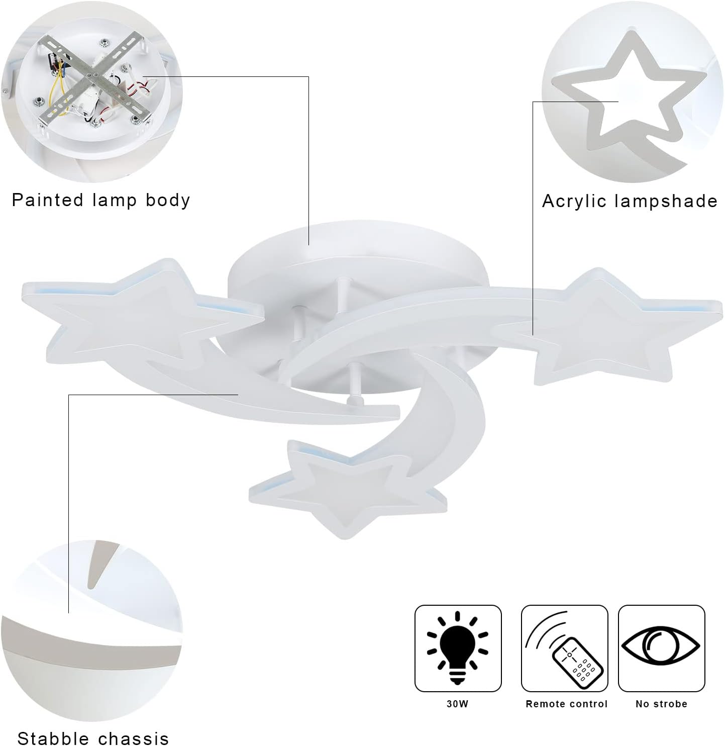 Detalle 2 de Comely Plafoniera LED Dimmerabile 30W