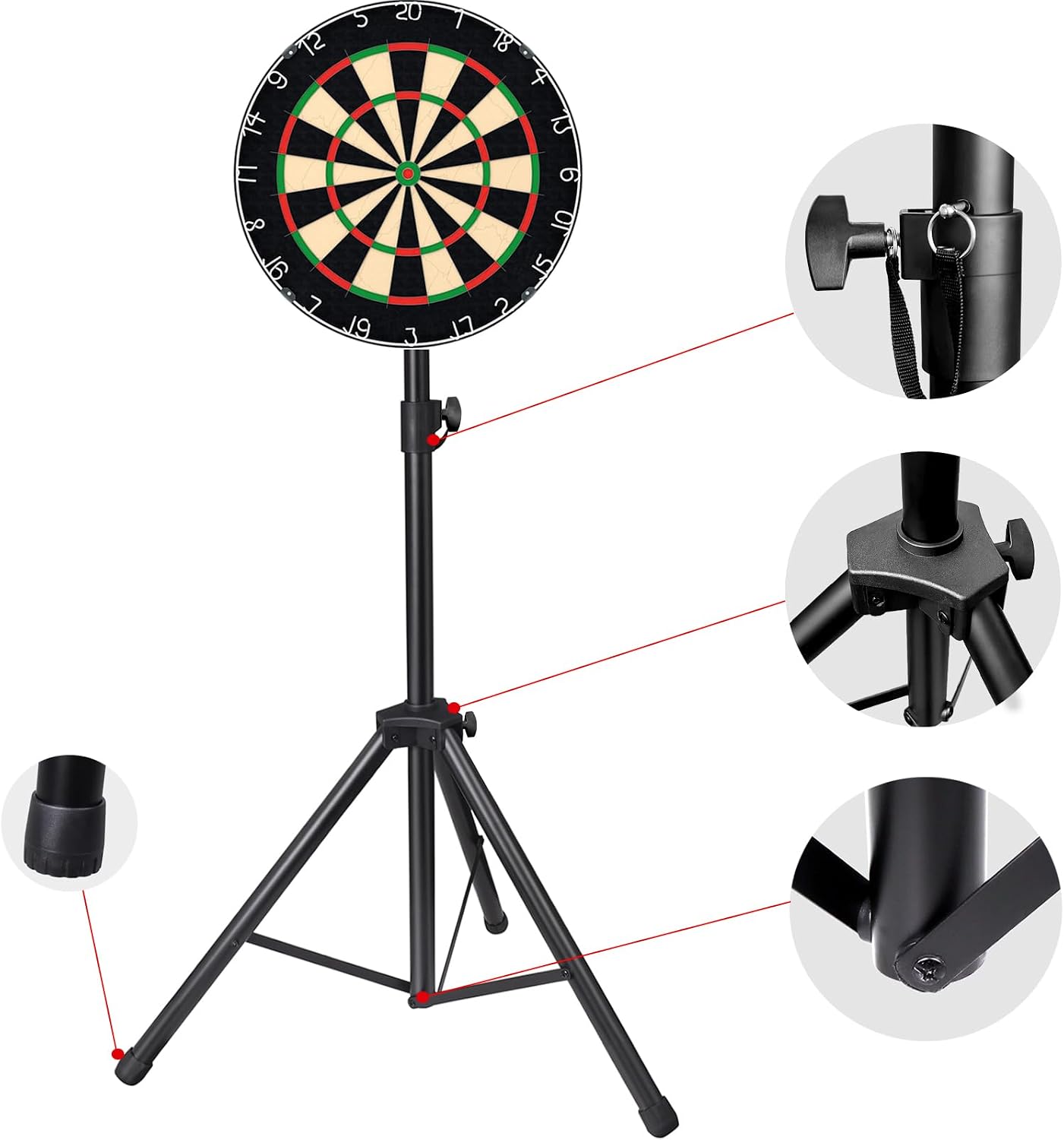 Detalle 2 de Aiqilai Dart Board Stand 122–210 cm
